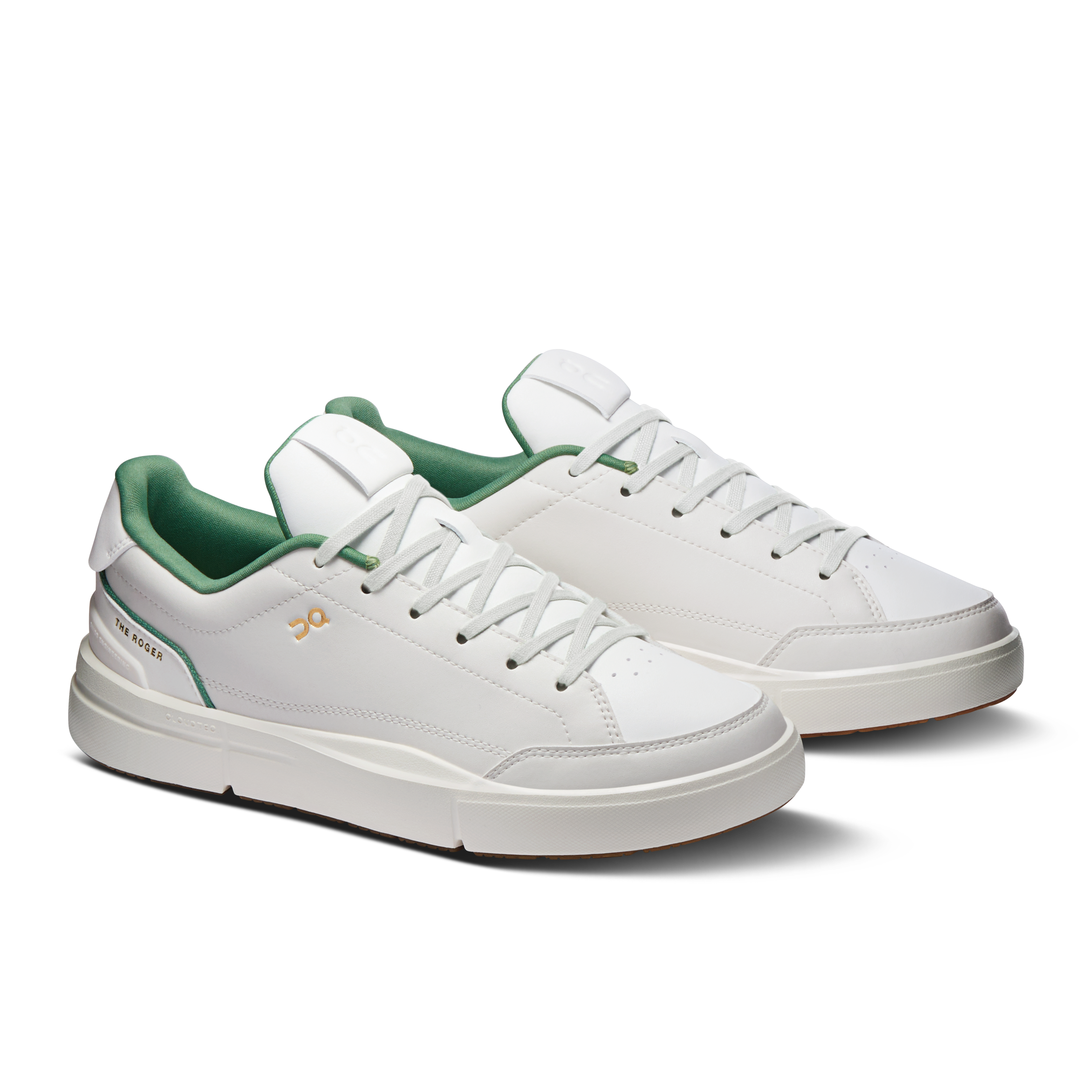 On THE ROGER Centre Court Ivory & Fern Femme Active Life Chaussures