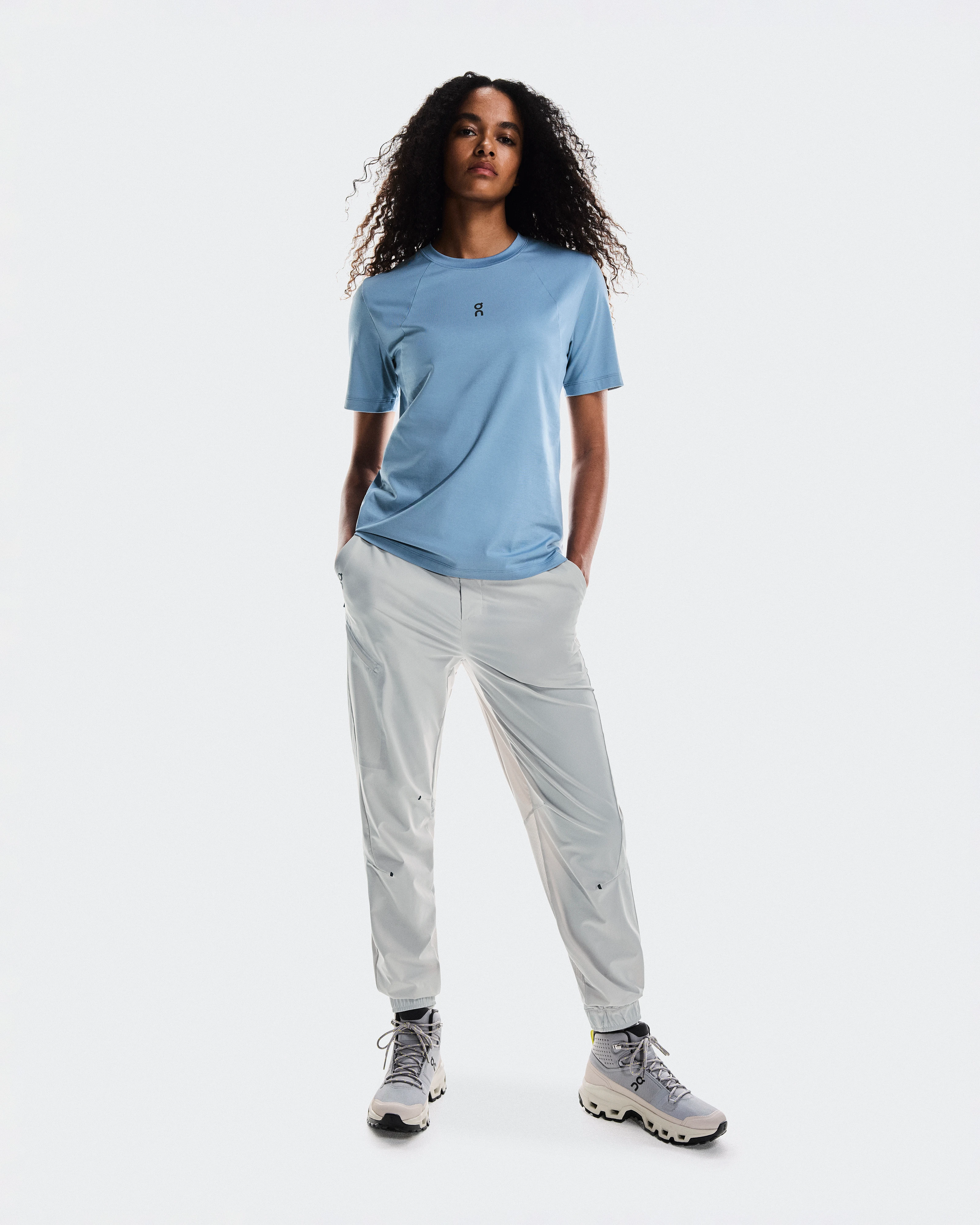On Trek Pants Silver Femme Pantalons