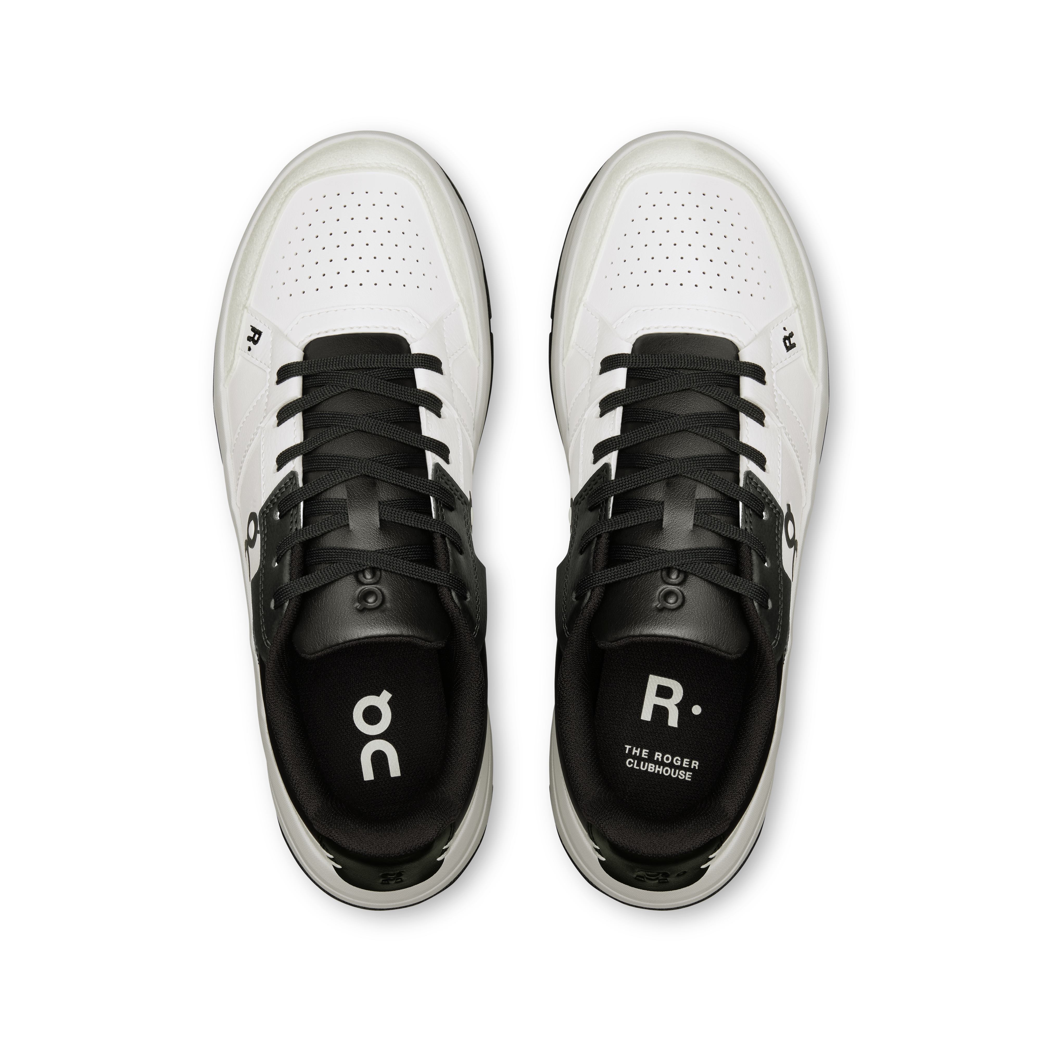 On THE ROGER Clubhouse White & Black Femme Tennis Chaussures