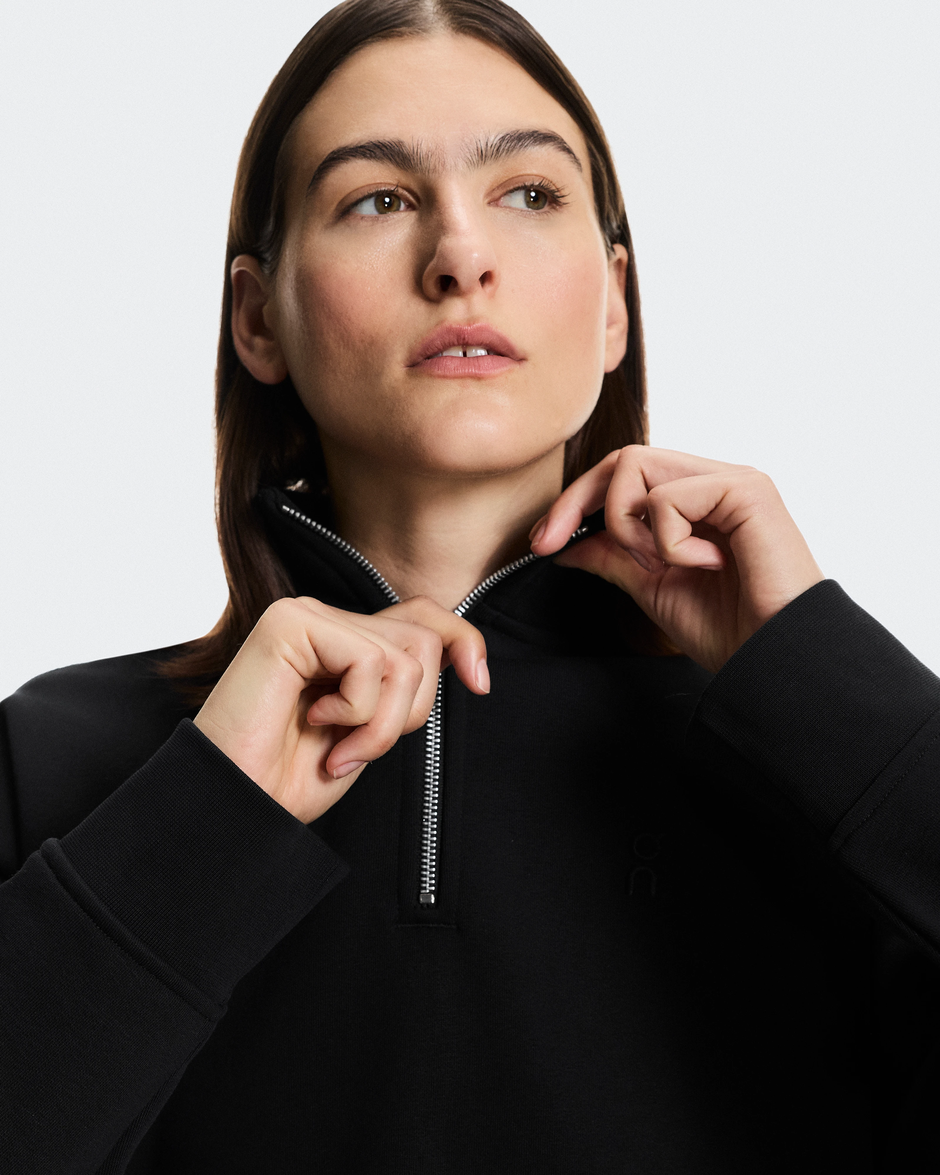 On Club Collective 1/4 Zip Black Femme Sweats à capuche et sweats