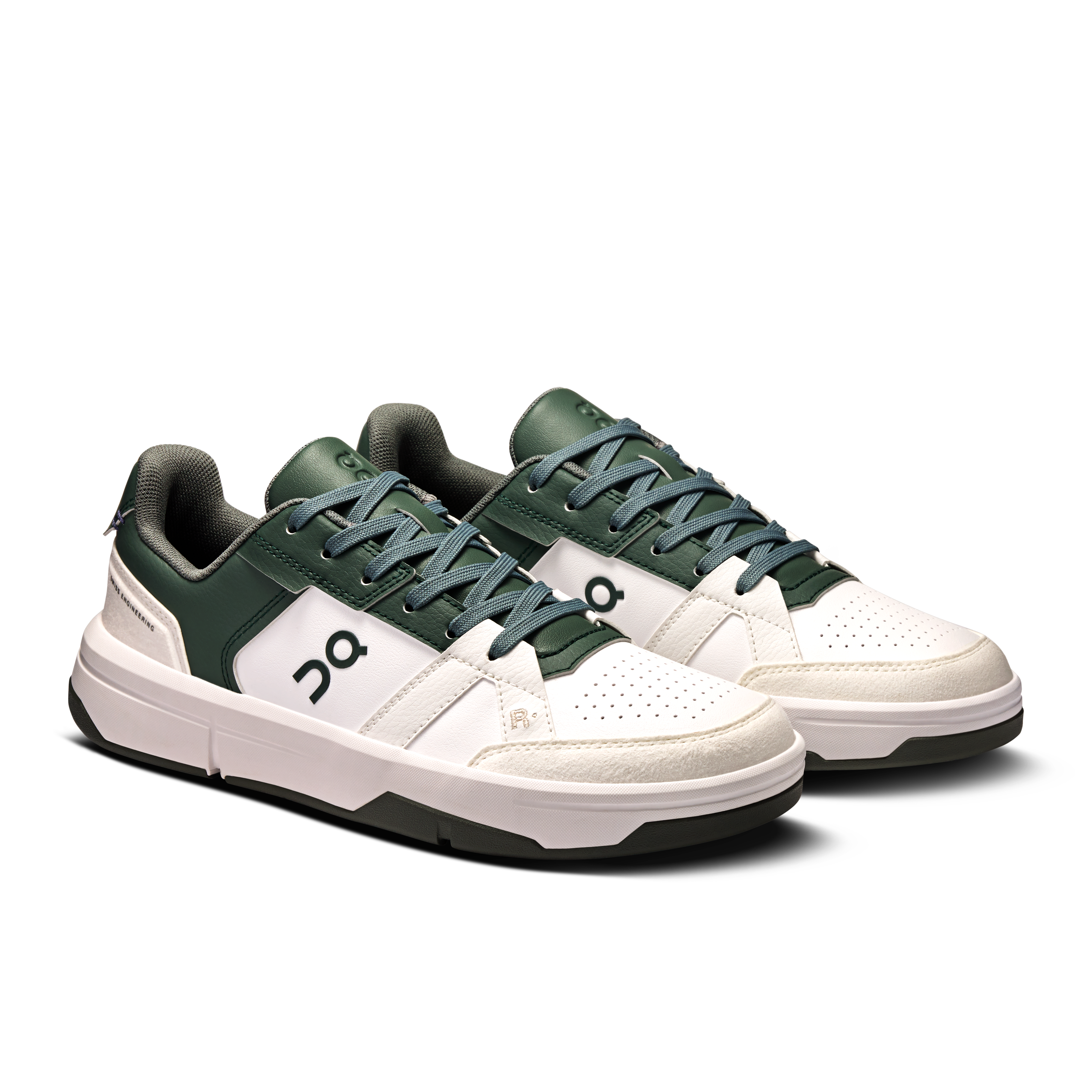 On THE ROGER Clubhouse White & Olive Femme Tennis Chaussures