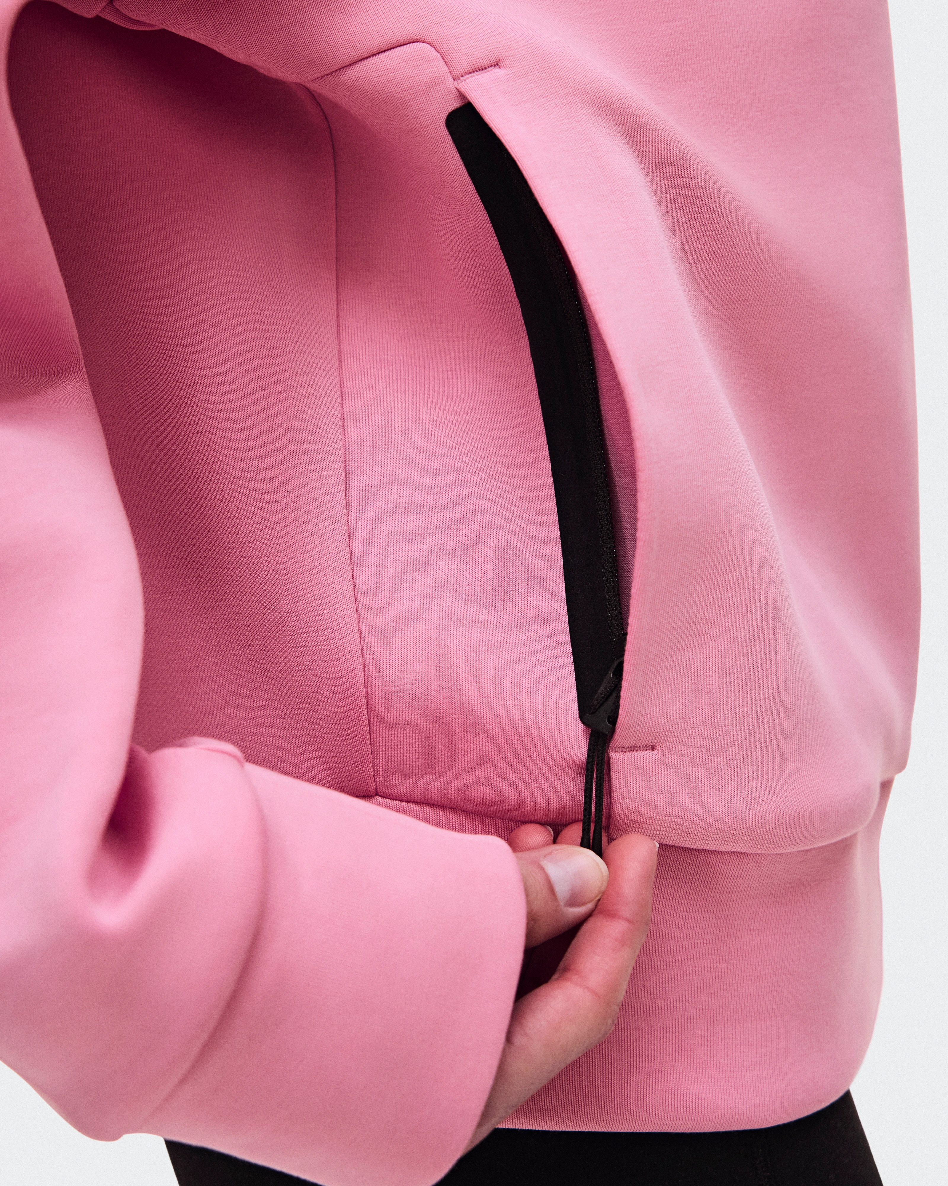 On Focus Tech Zip Hoodie Magnolia Femme Sweats à capuche et sweats