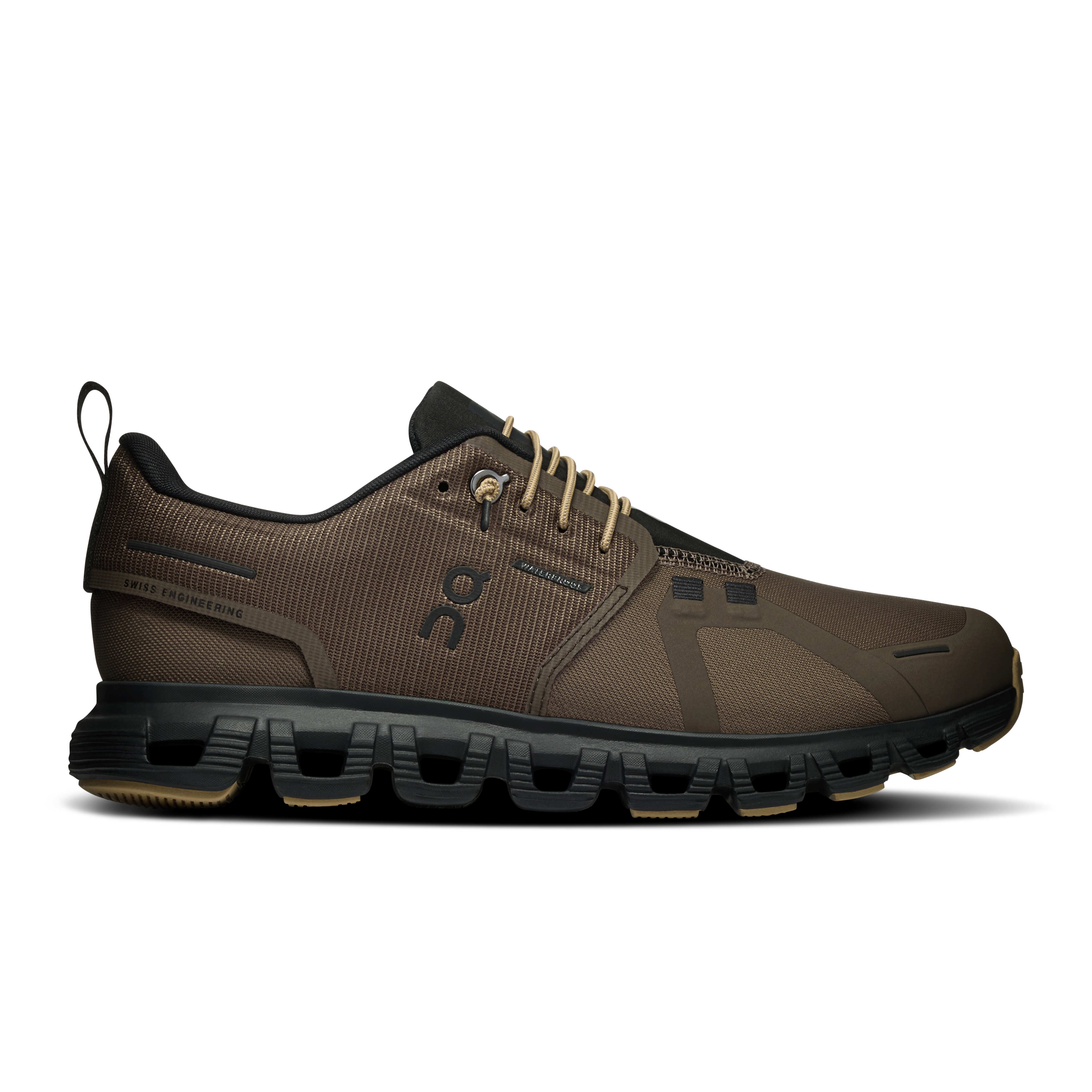 On Cloud 6 Waterproof Grizzly & Black Femme – Quotidien, Zero-Gravity CloudTec®, imperméable Chaussures