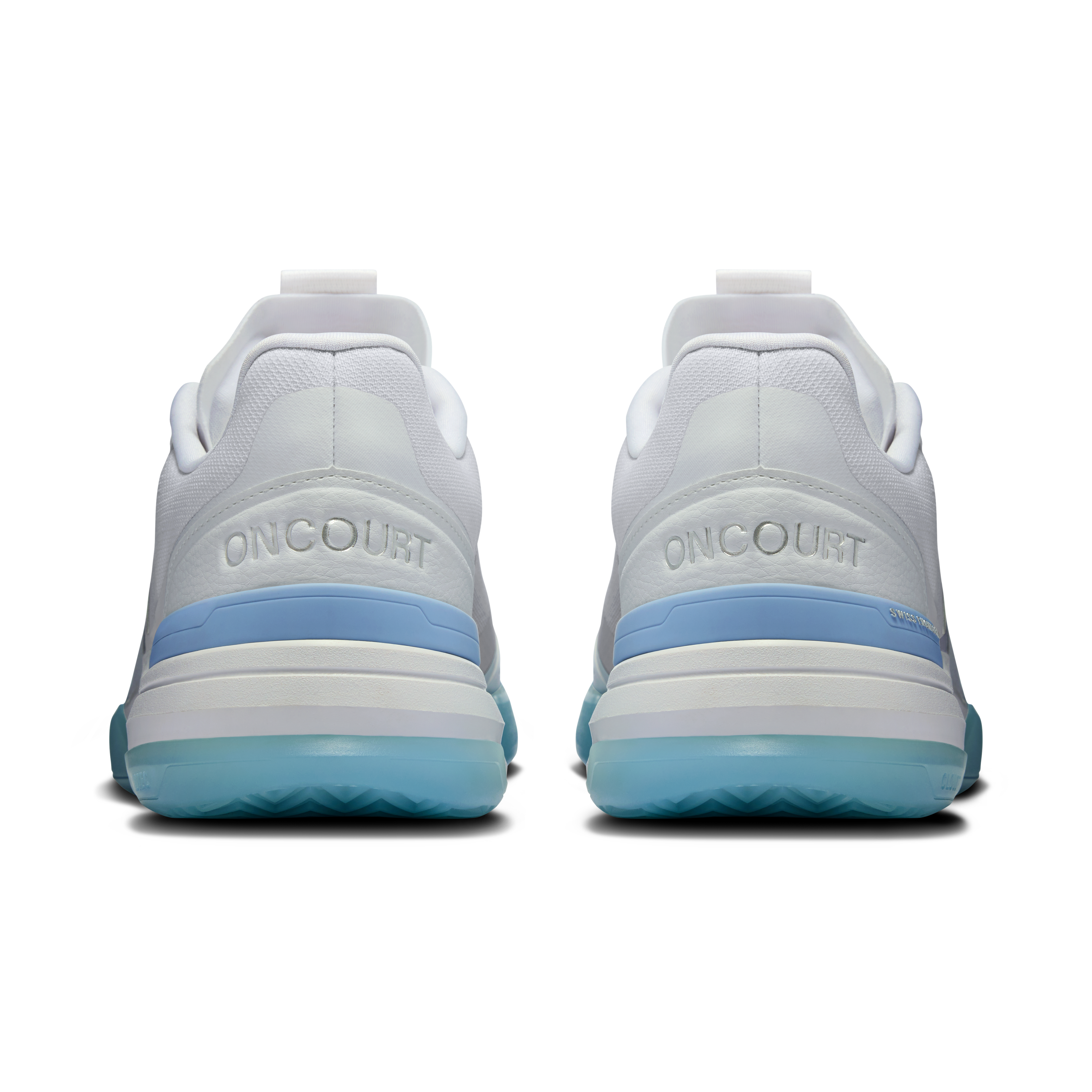 On THE ROGER Advantage Pro White & Chambray Femme Tennis Chaussures