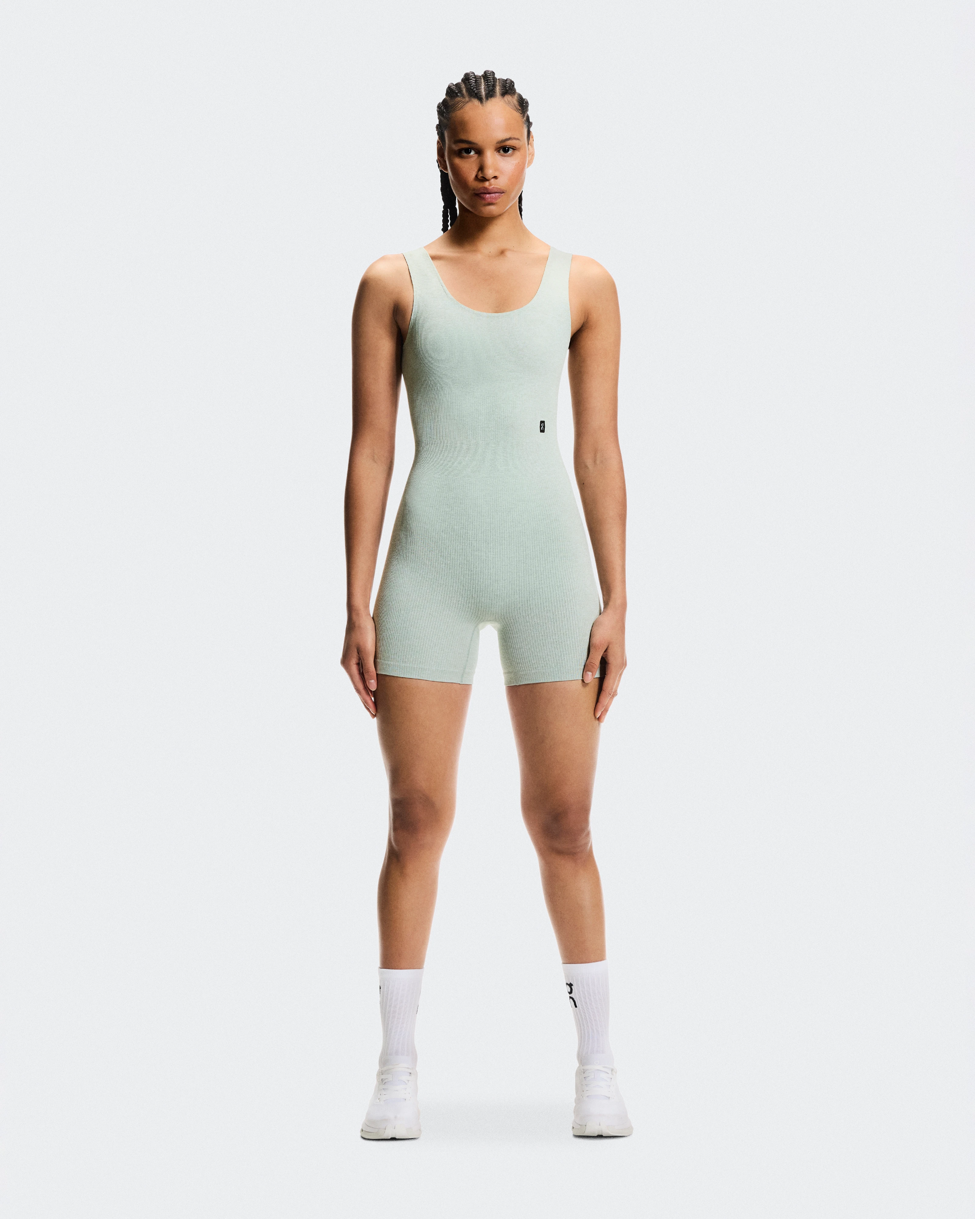 On Studio Knit Bodysuit Mineral Heather Femme Body