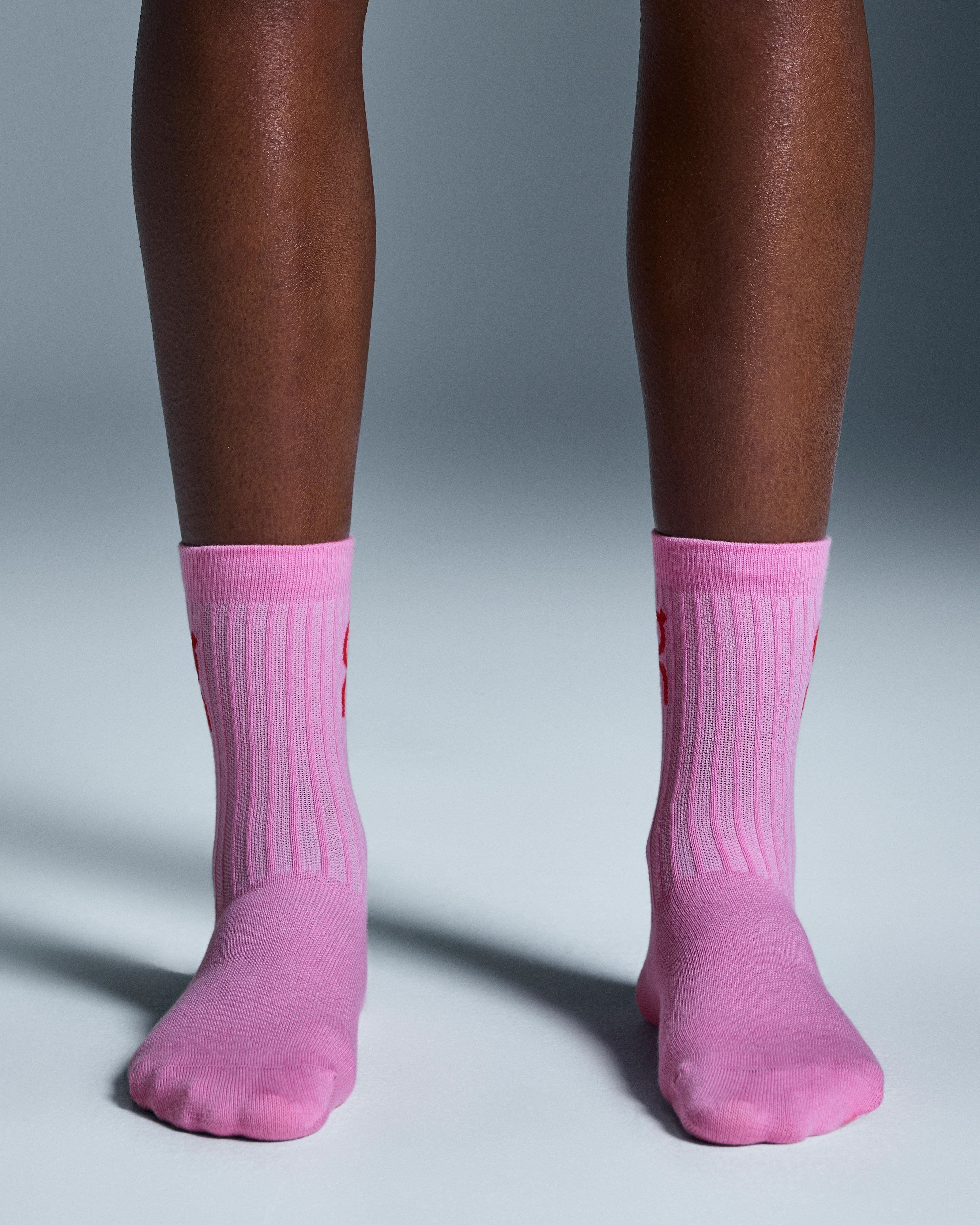 On Logo Sock High 3P Mauve & Raspberry Unisexe Chaussettes