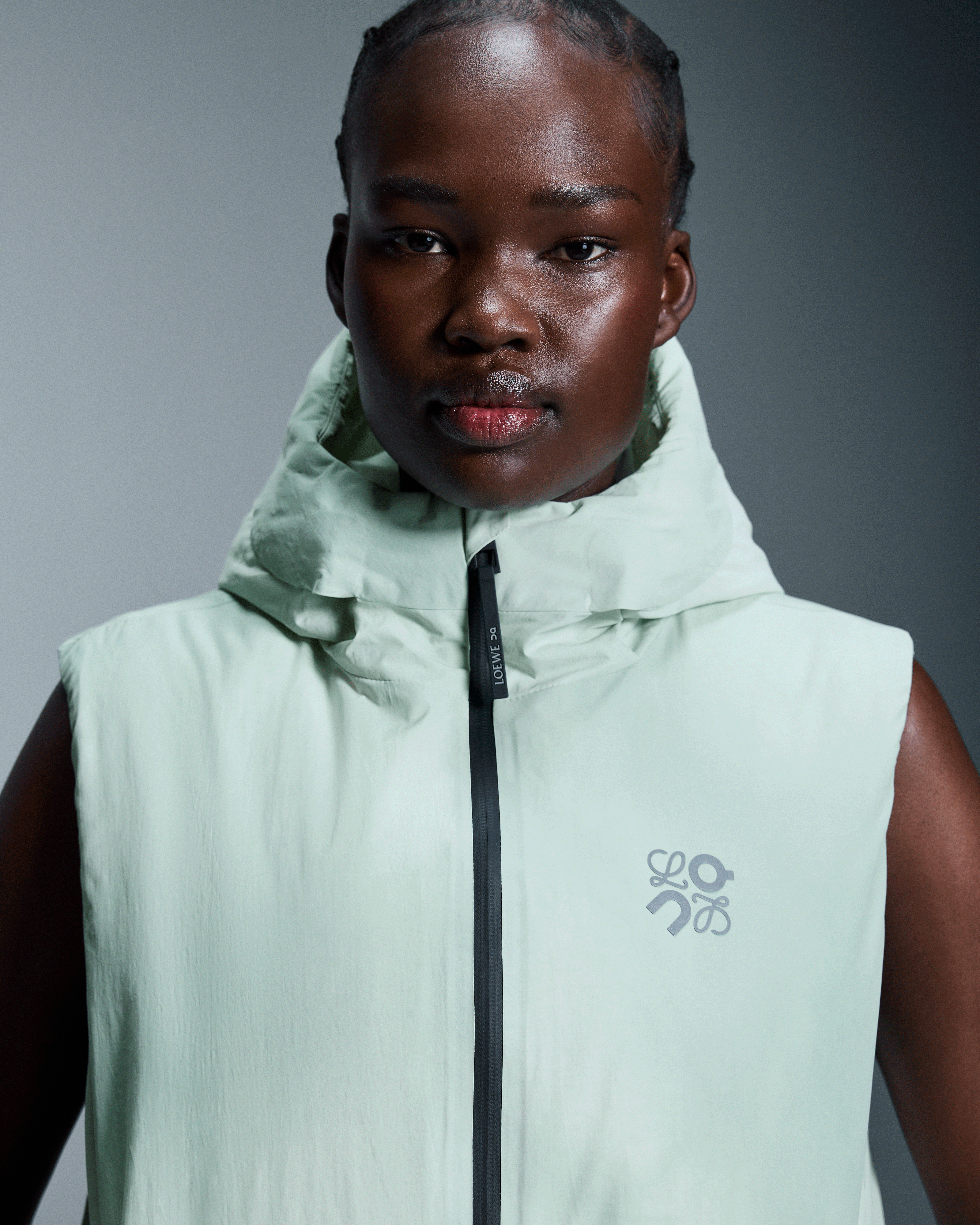 On Puffer Vest LOEWE White & Multicolor Femme Vestes
