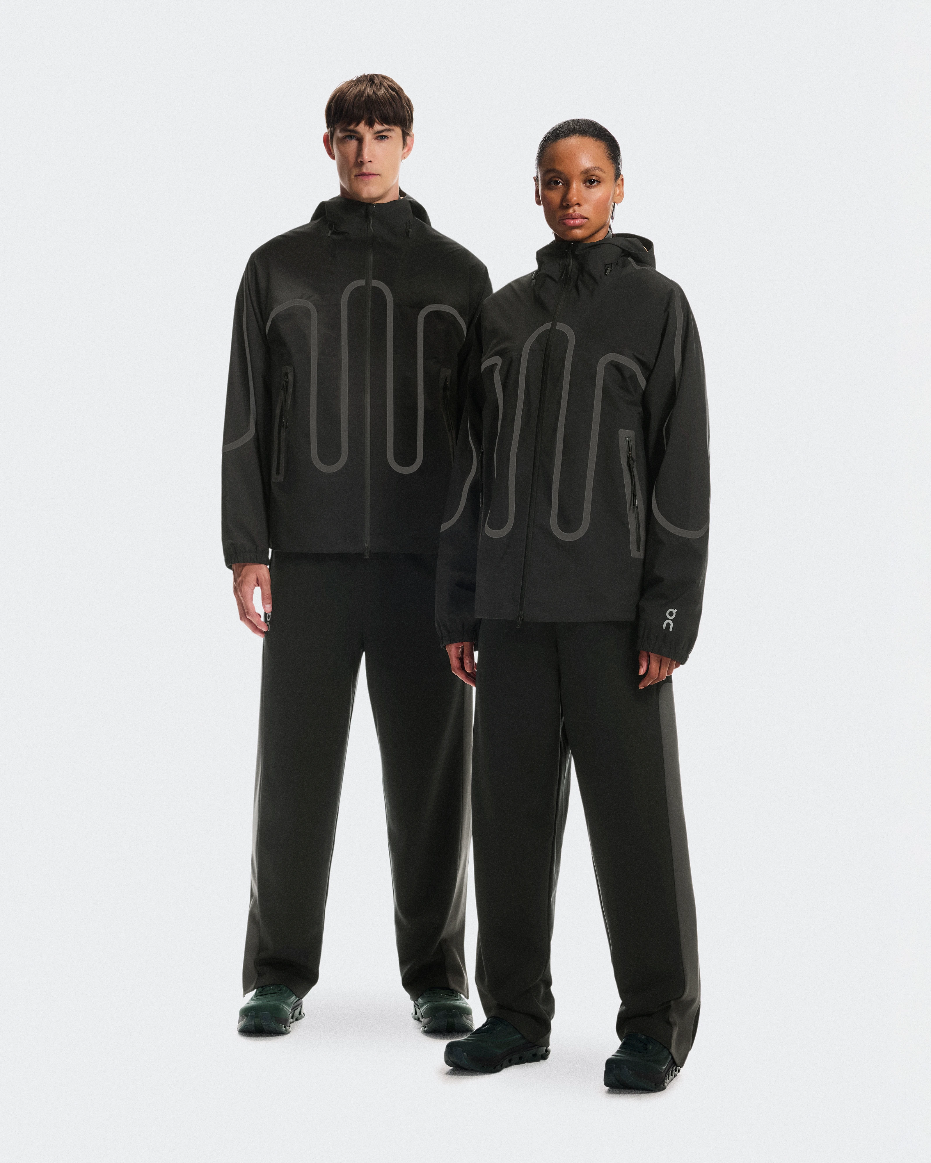 On Waterproof Jacket IKON Black Unisexe Vestes