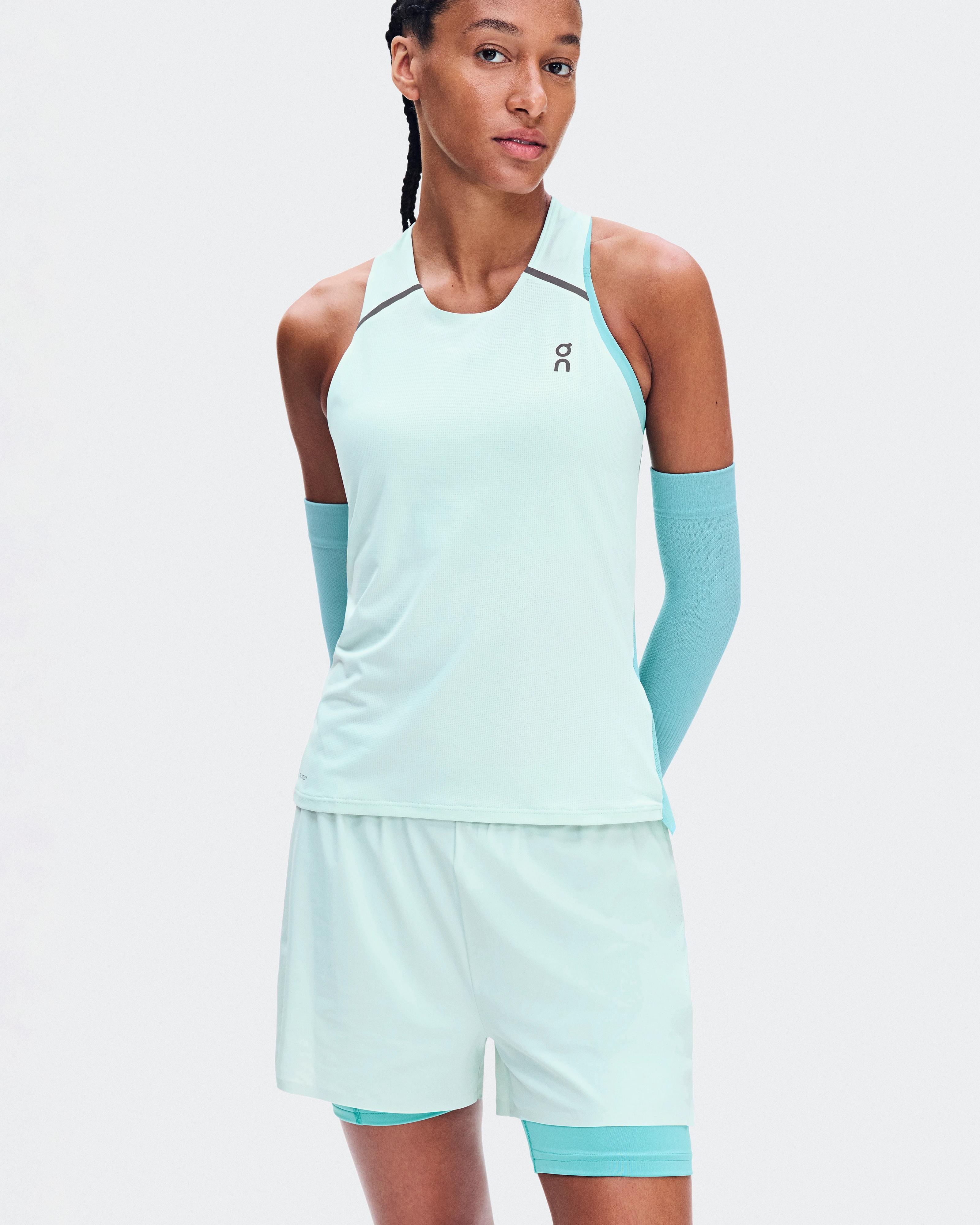 On Performance Tank Flurry & Aquamarine Femme Hauts et t-shirts