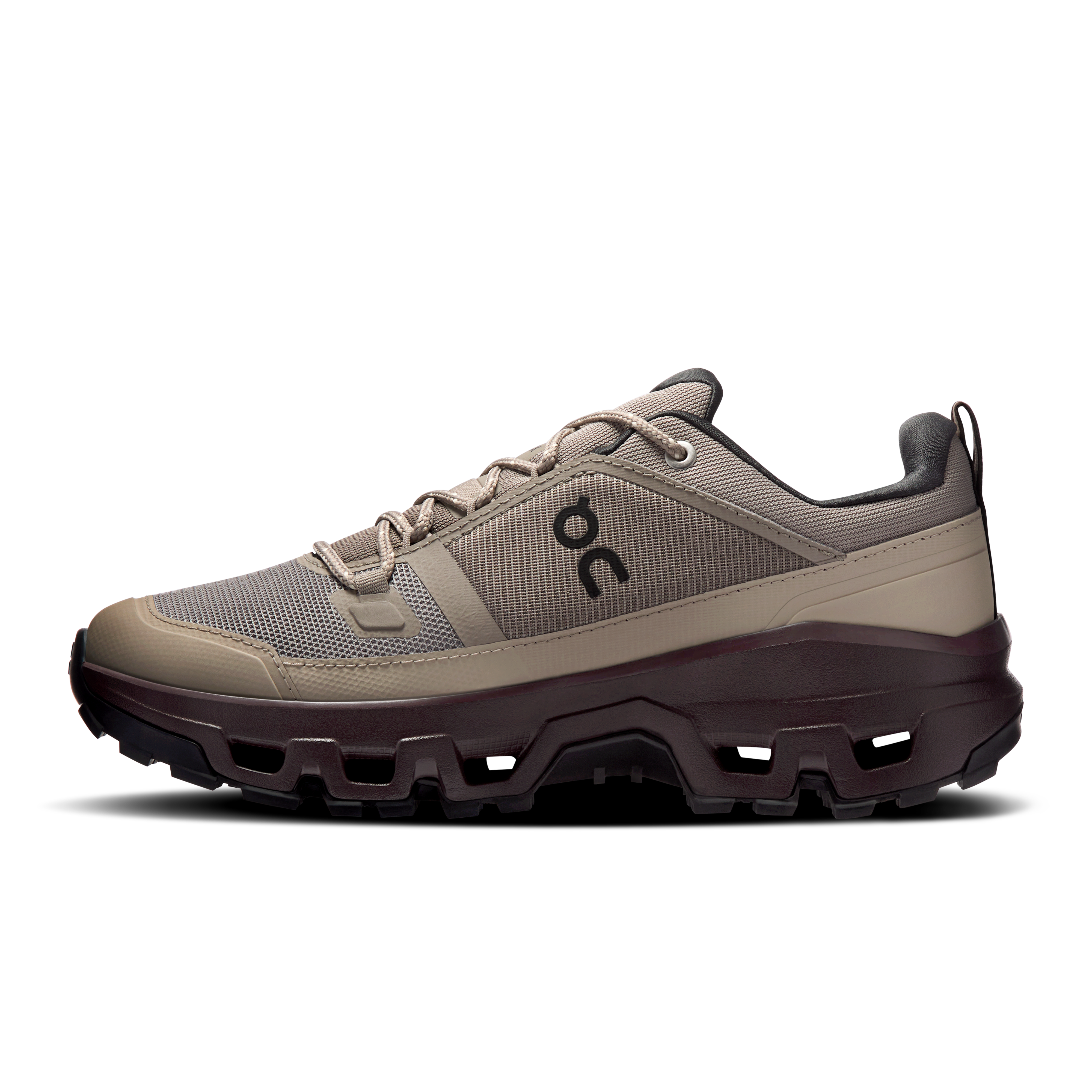On Cloudrock Low Waterproof Cinder & Ox Femme Randonnée Chaussures