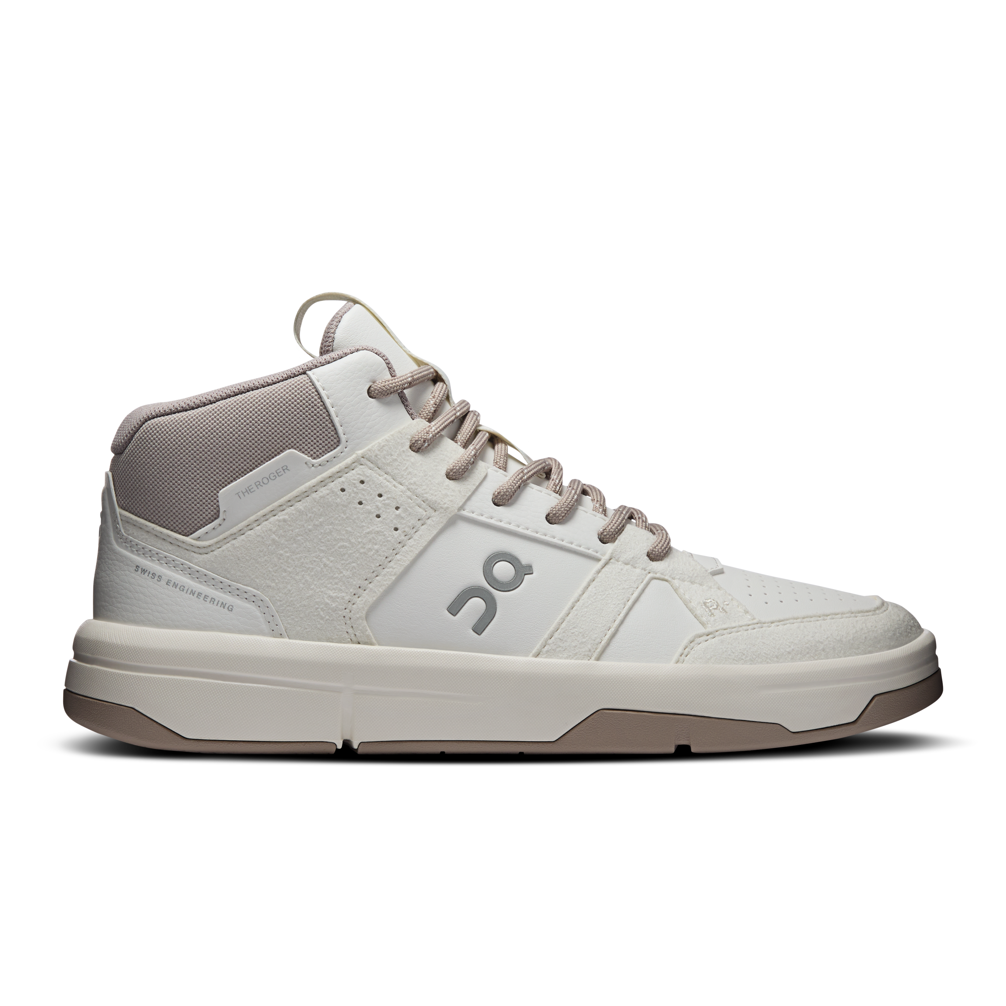 On THE ROGER Clubhouse Mid Ivory & Fog Femme – Pour le quotidien Chaussures