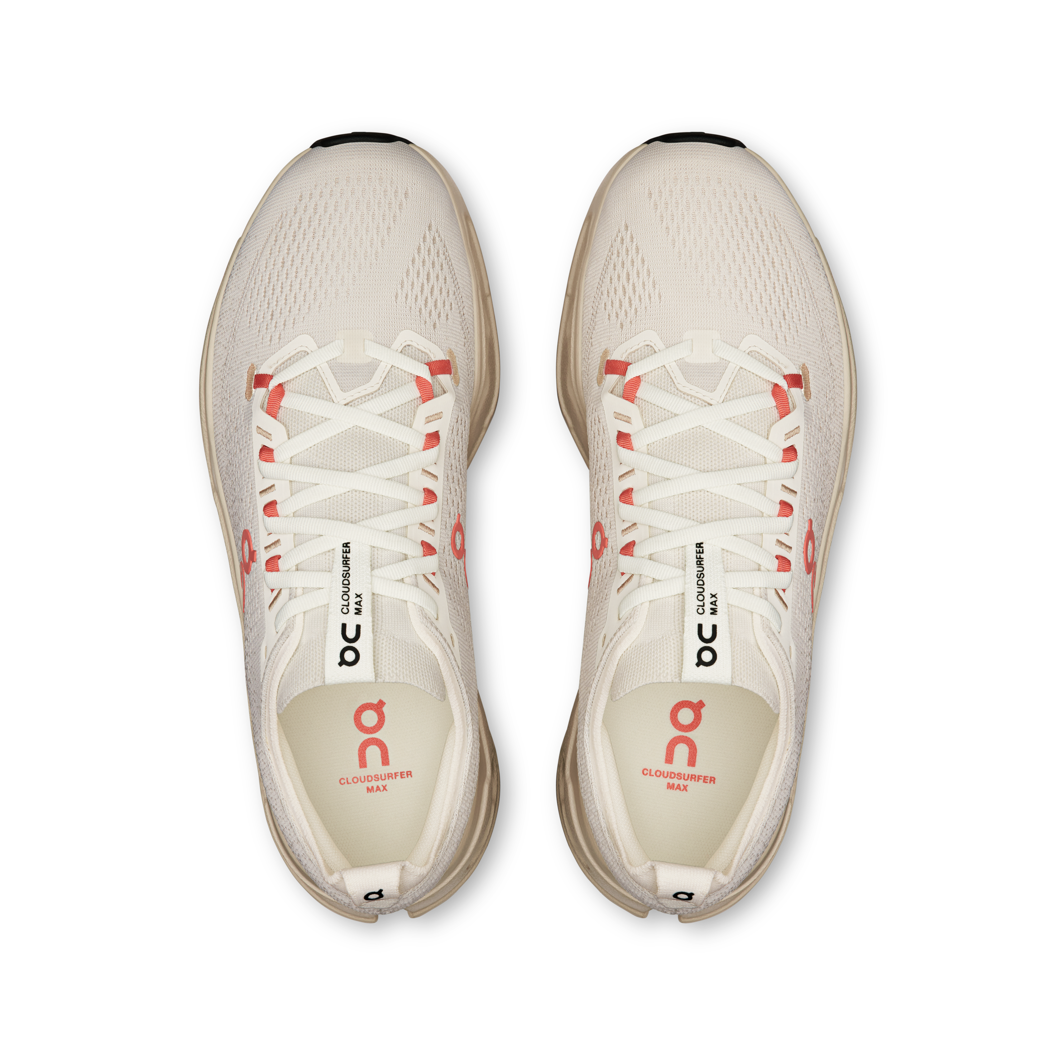 On Cloudsurfer Max Ivory & Salmon Homme Running sur route Chaussures