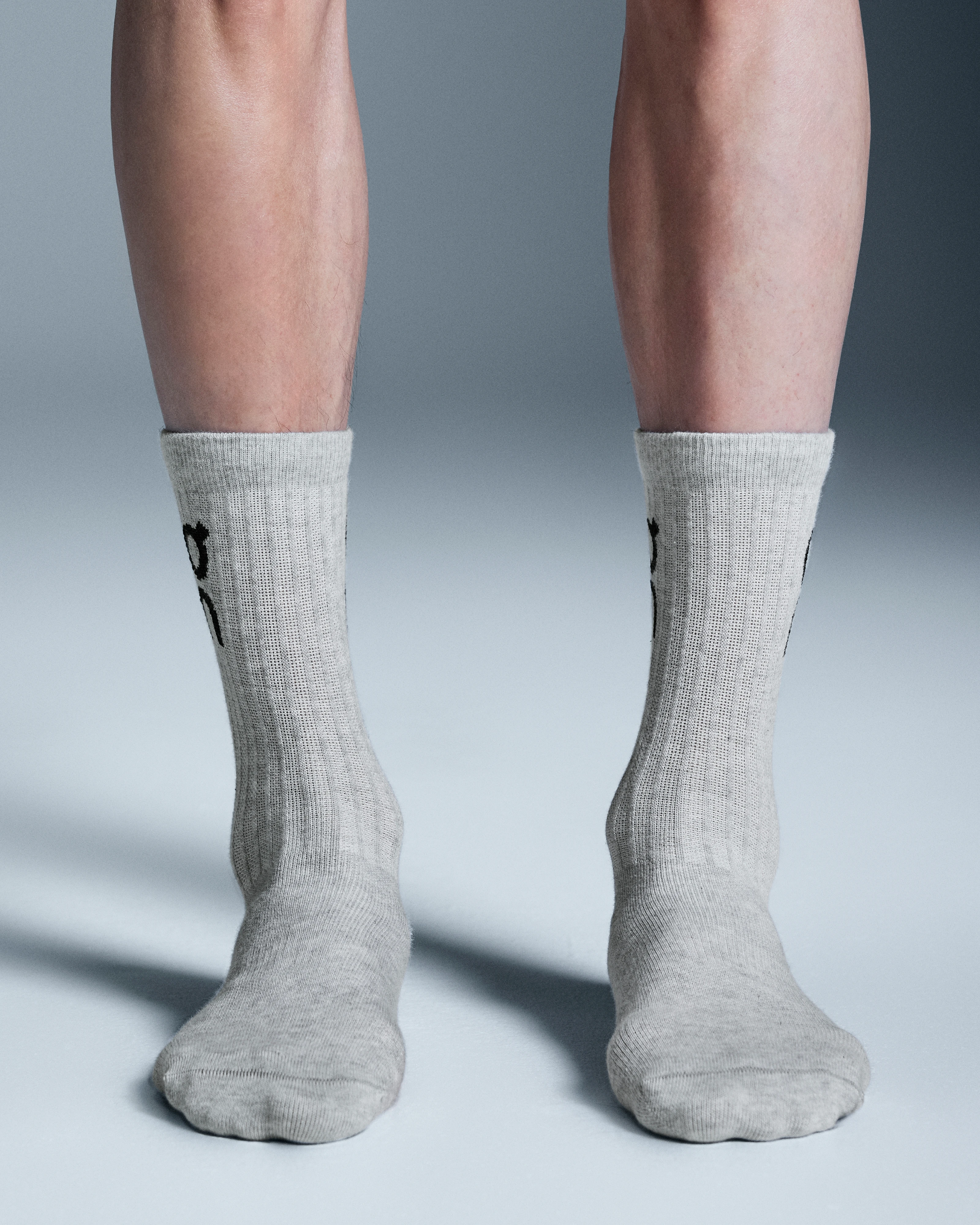 On Logo Sock High 3P Heather Gray Unisexe Chaussettes