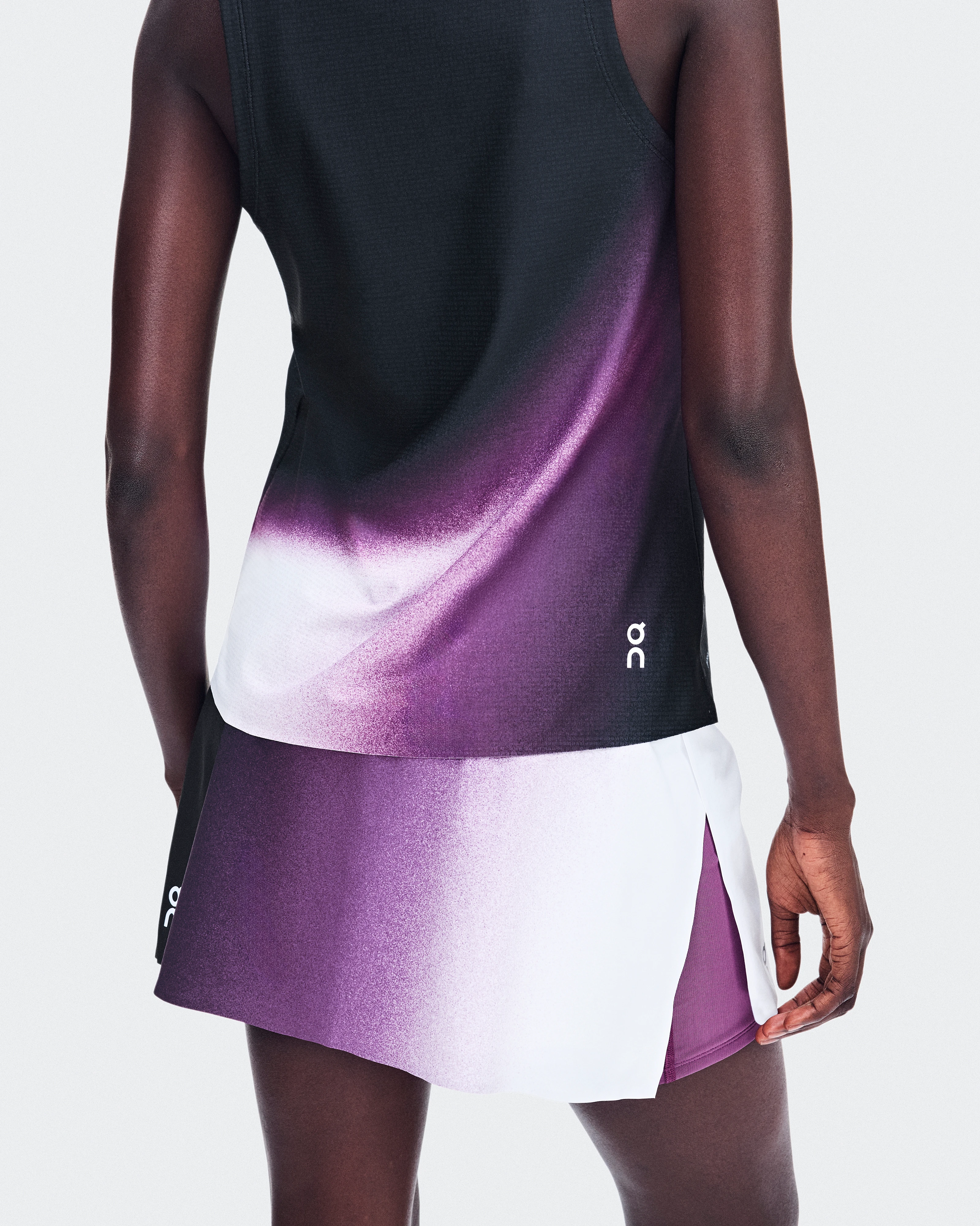 On Court Skirt Split Swing White & Cassis Femme Jupes
