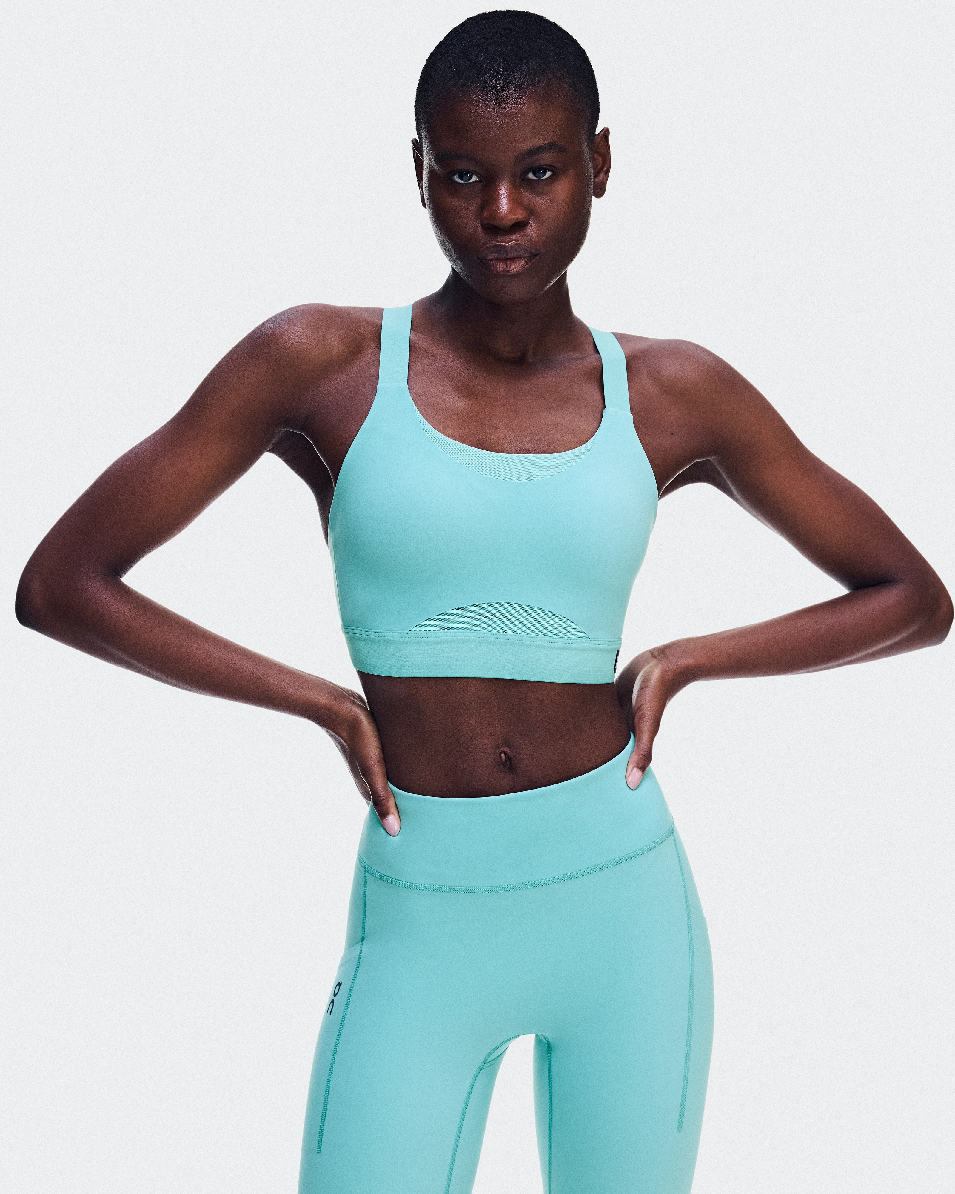 On Performance Tights 7/8 Aquamarine Femme Leggings
