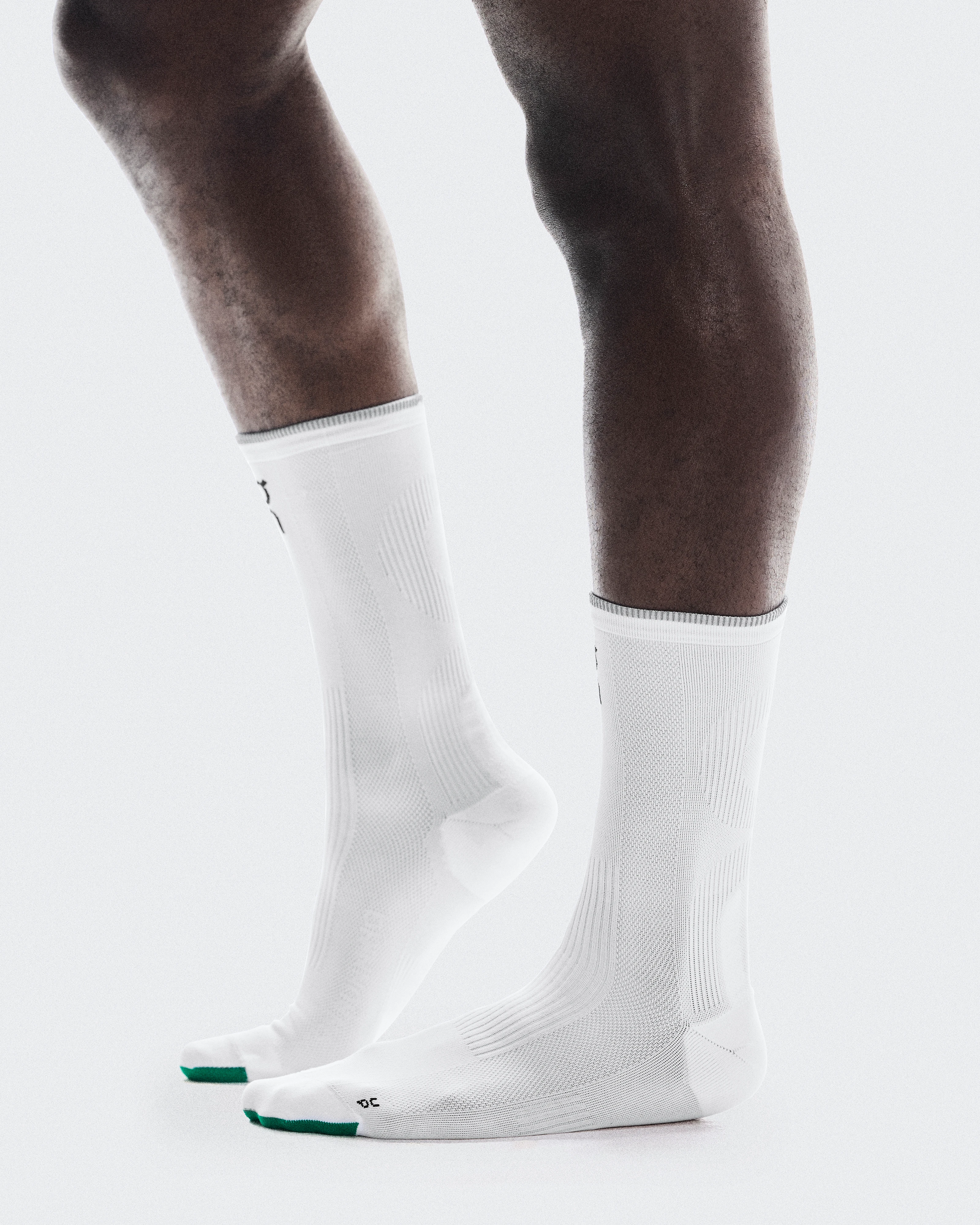 On Elite Run Sock High White & Ivory Unisexe Chaussettes