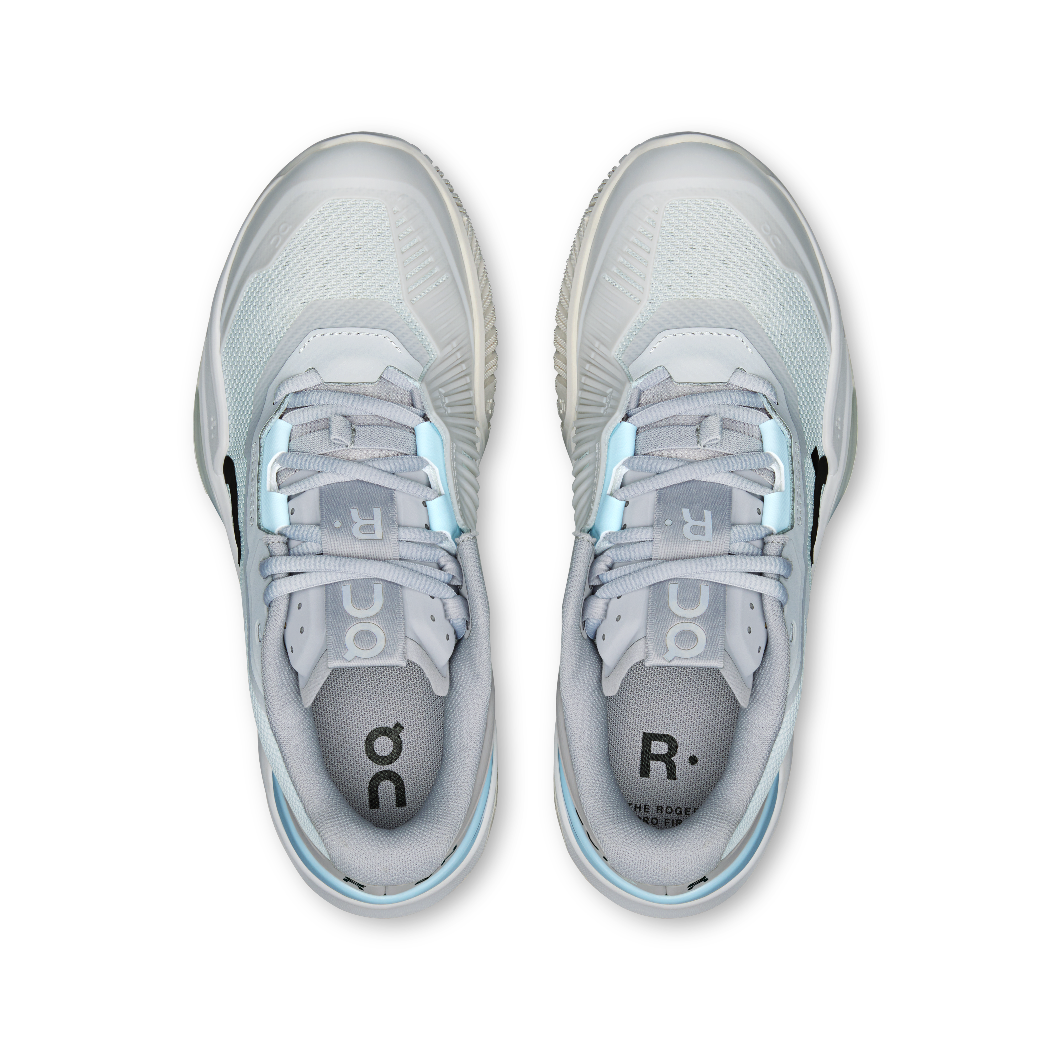 On THE ROGER Pro Fire Silver & White Femme Tennis Chaussures