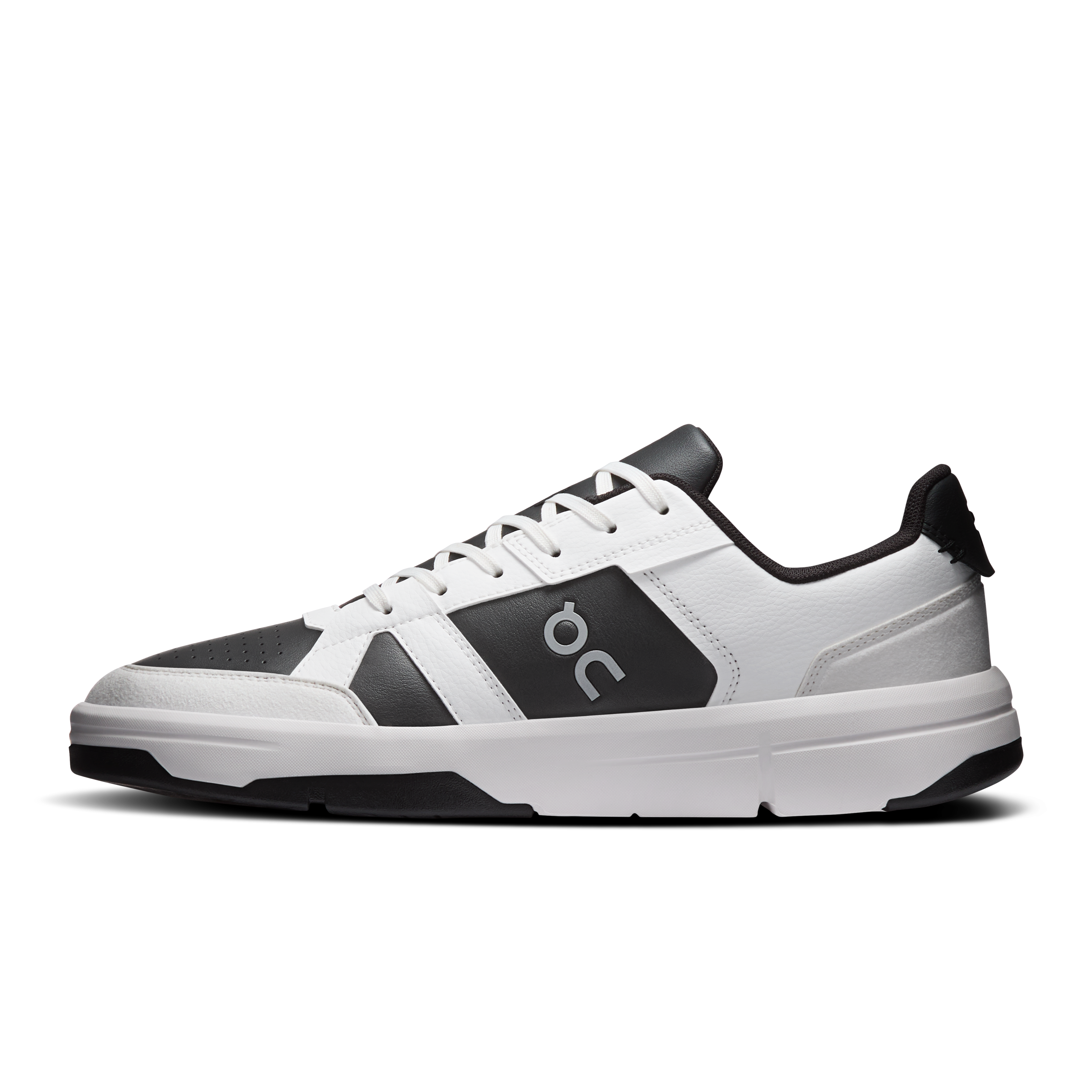 On THE ROGER Clubhouse White & Onyx Homme Tennis Chaussures
