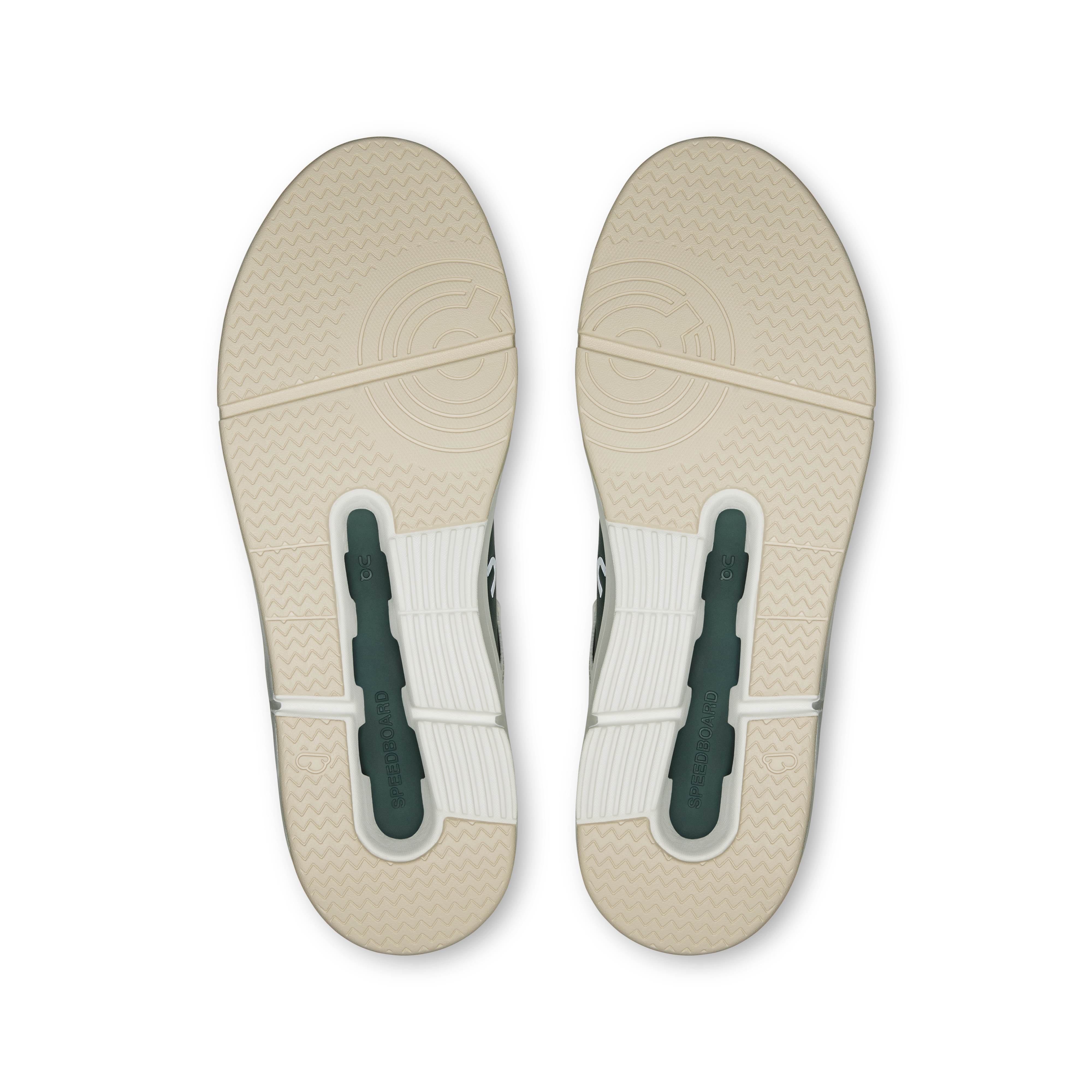 On THE ROGER Clubhouse Ivory & Olive Homme Tennis Chaussures