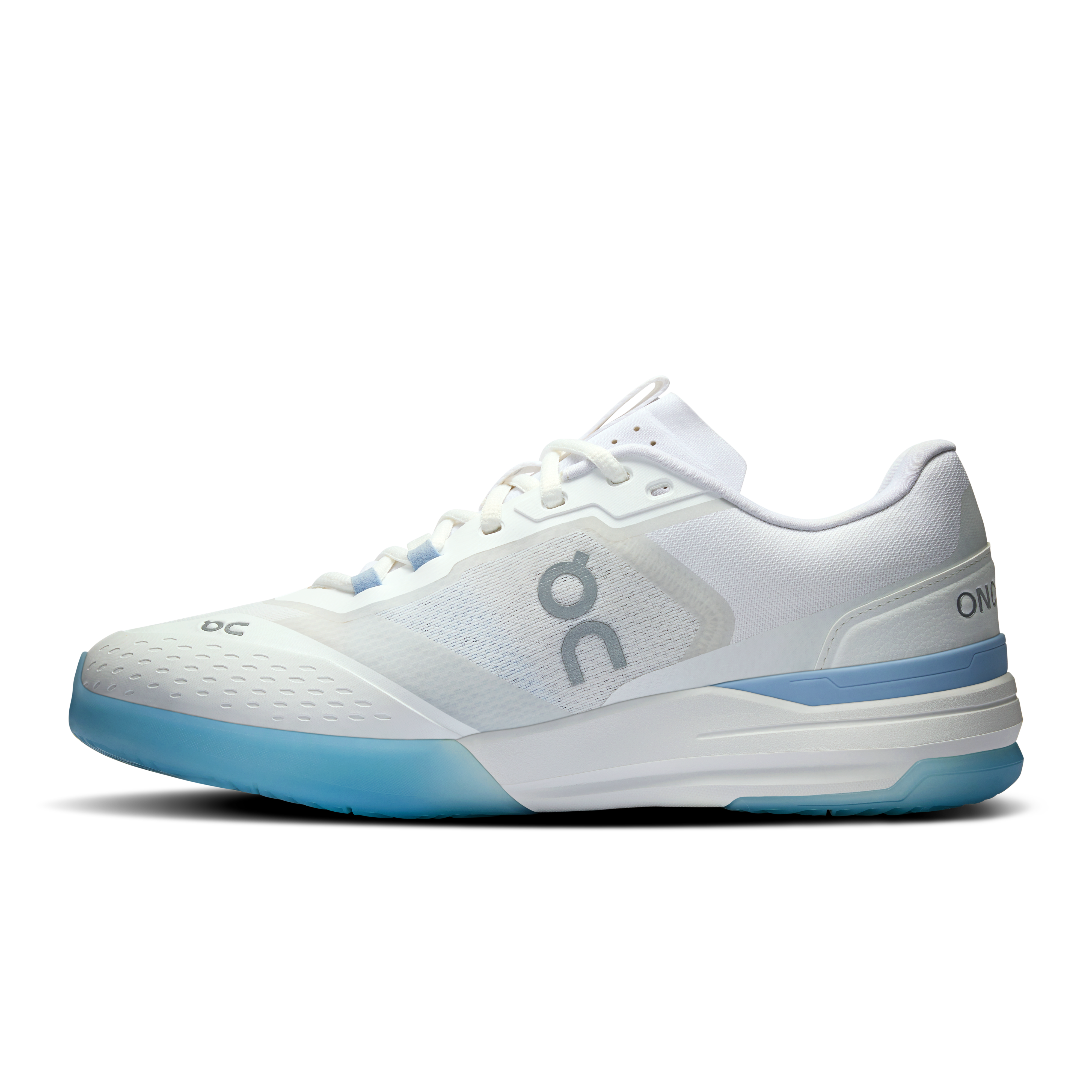 On THE ROGER Advantage Pro White & Chambray Homme Tennis Chaussures