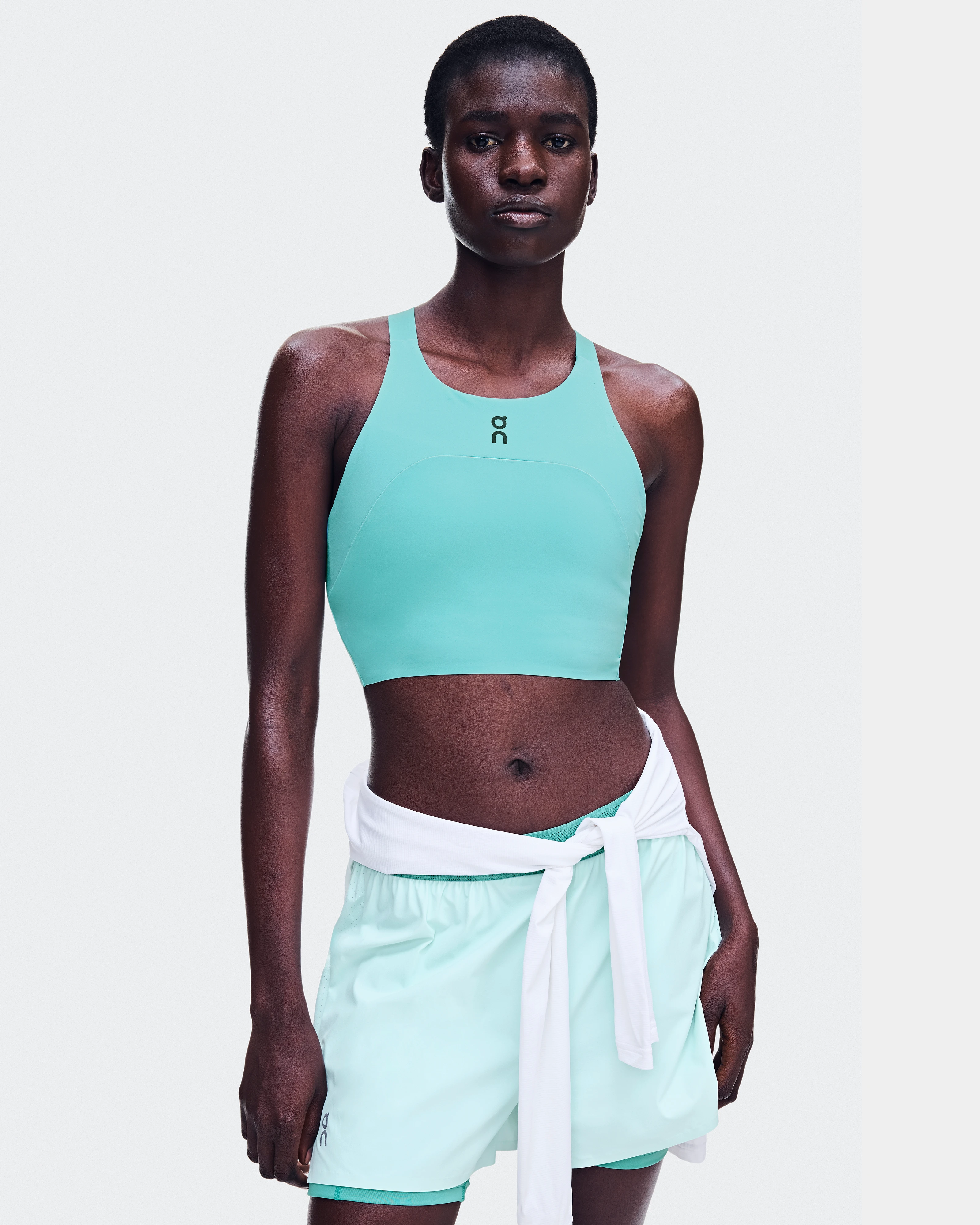 On Performance Crop Aquamarine Femme Hauts et t-shirts