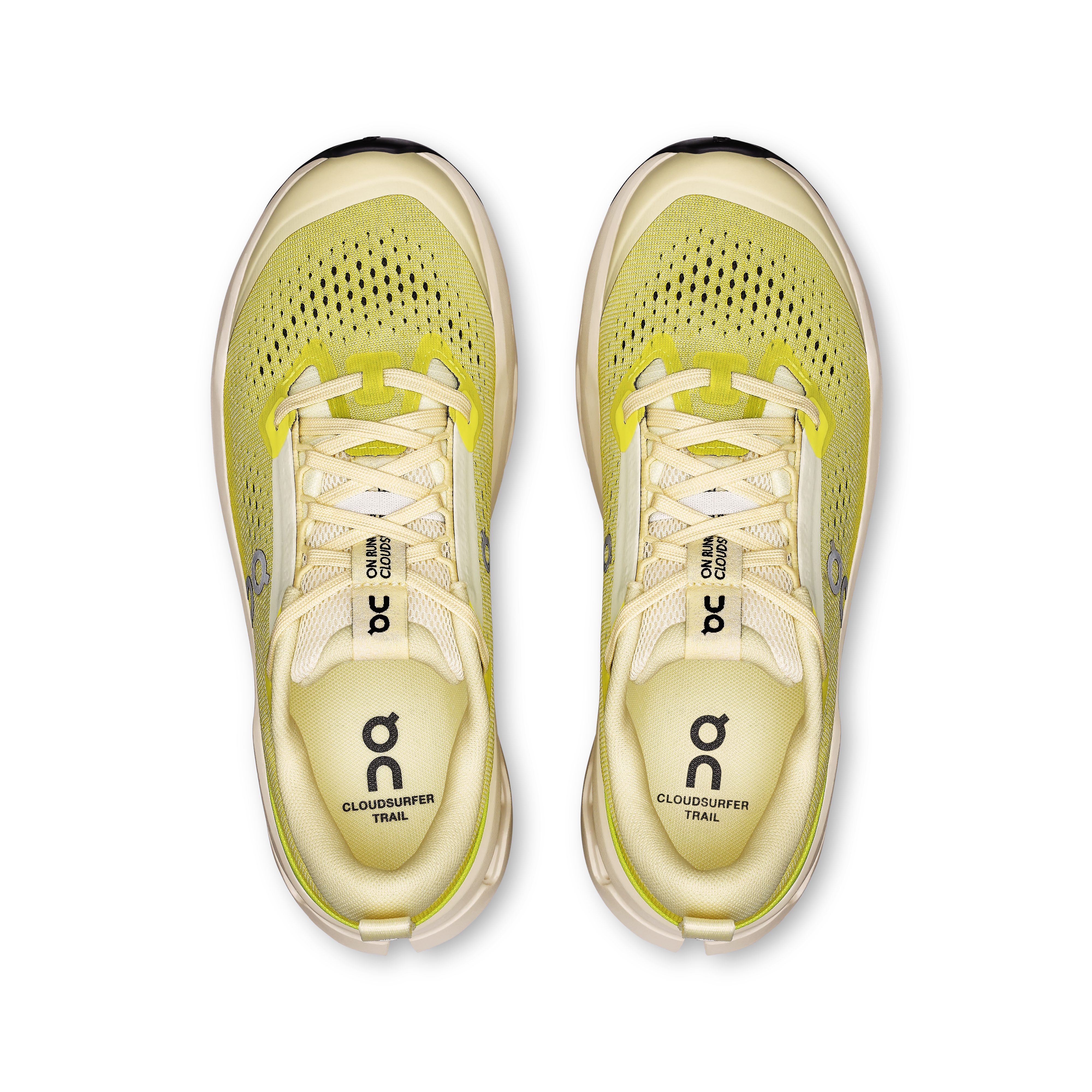 On Cloudsurfer Trail 2 Ivory & Lime Femme Running de trail Chaussures