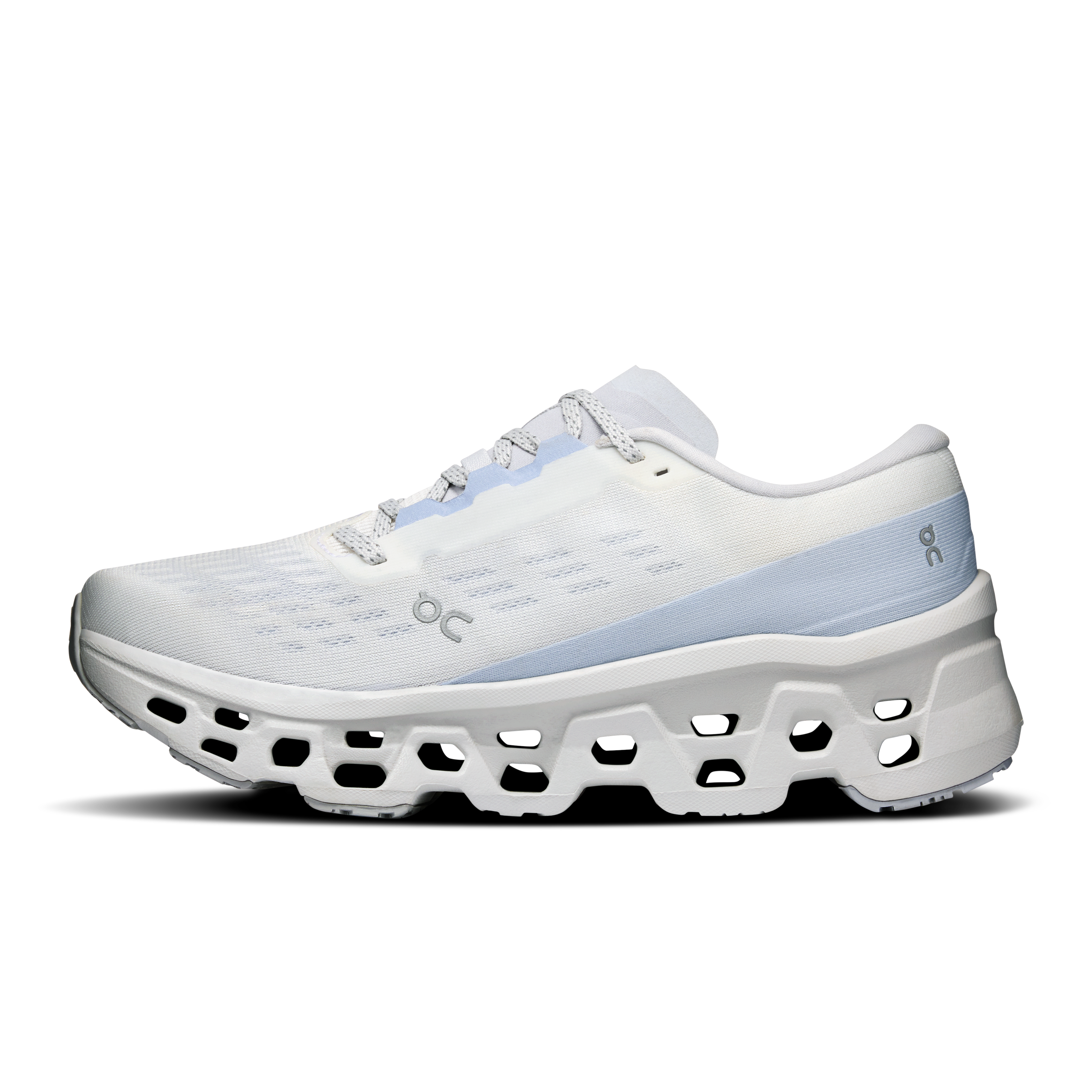 On Cloudmonster 3 White & Frost Femme Running sur route Chaussures