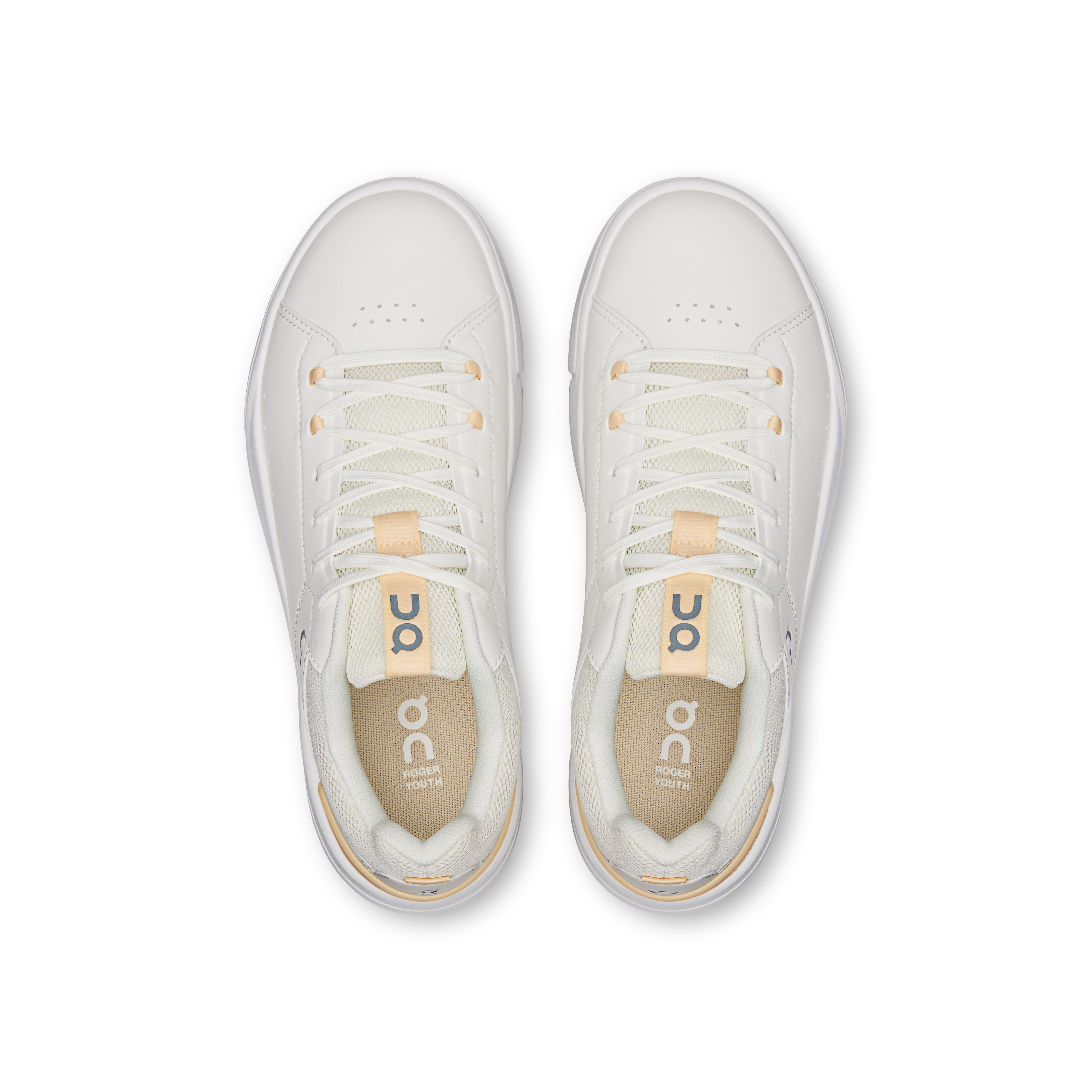 On THE ROGER Youth Ivory & Blonde Ados Tennis Chaussures