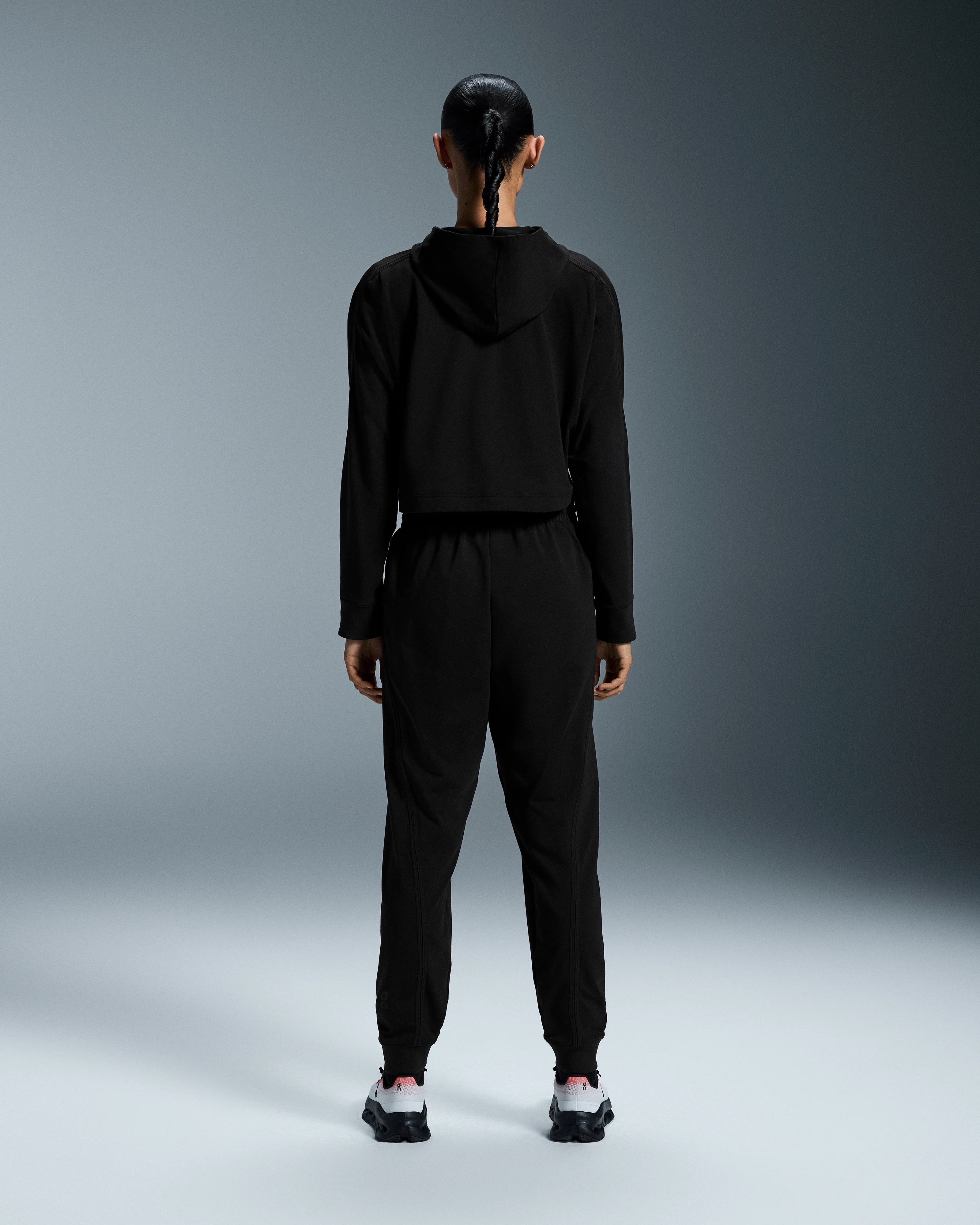 On Studio Hoodie Black Femme Sweats à capuche et sweats