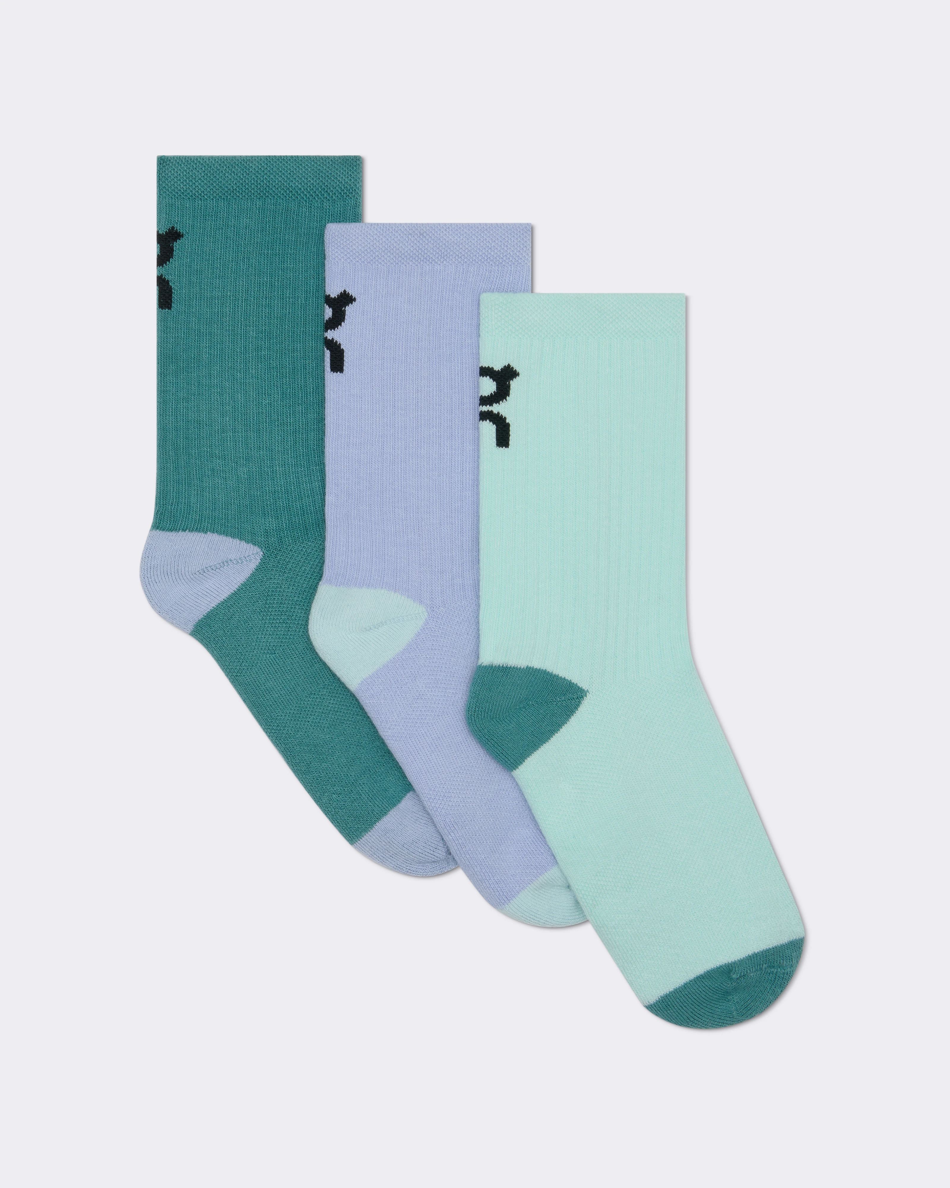 On Logo Sock High 3P Kids Celeste & Storm Enfant Chaussettes