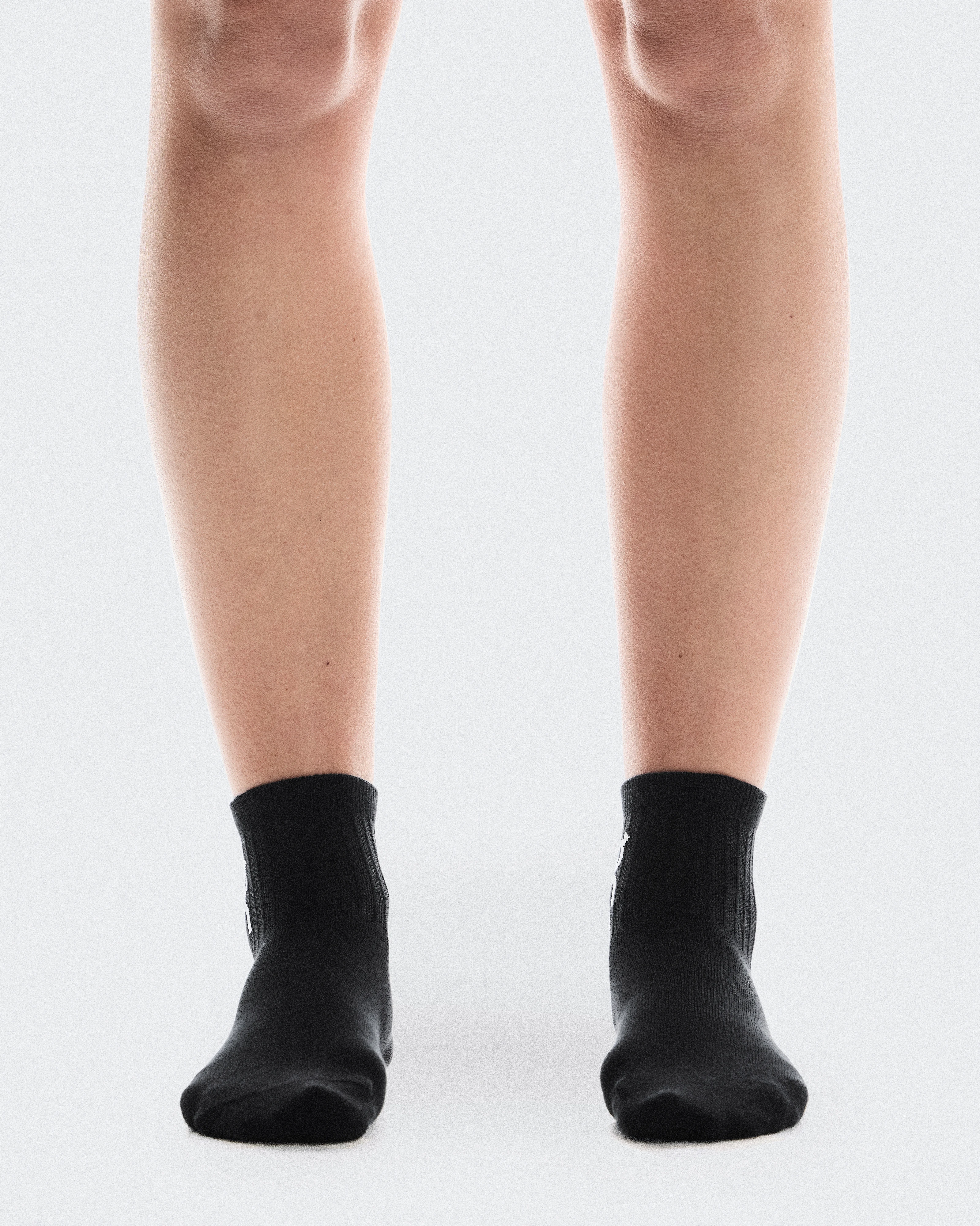 On Logo Sock Mid 3P Black Unisexe Chaussettes