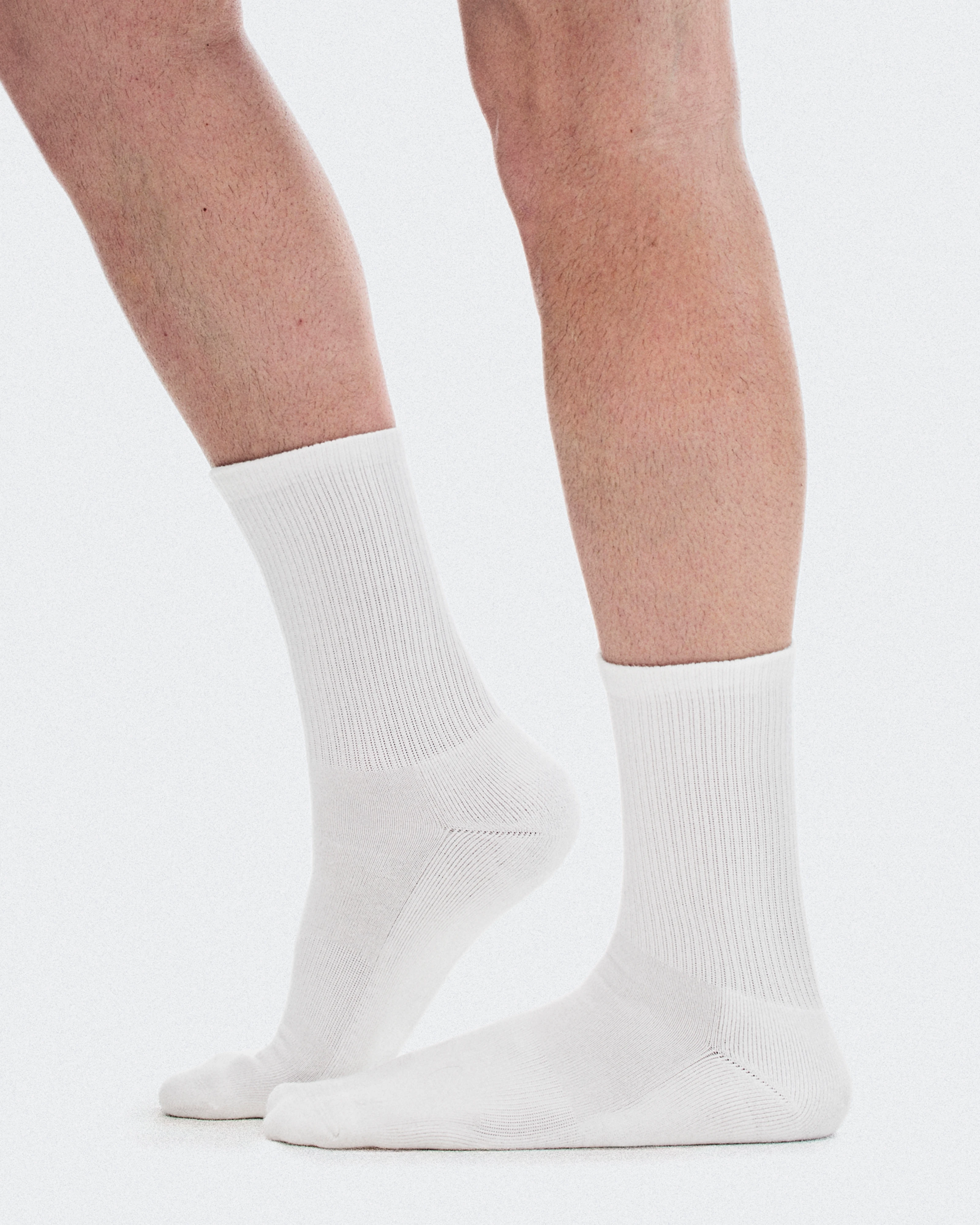 On Club Sock High 2P White Unisexe Chaussettes