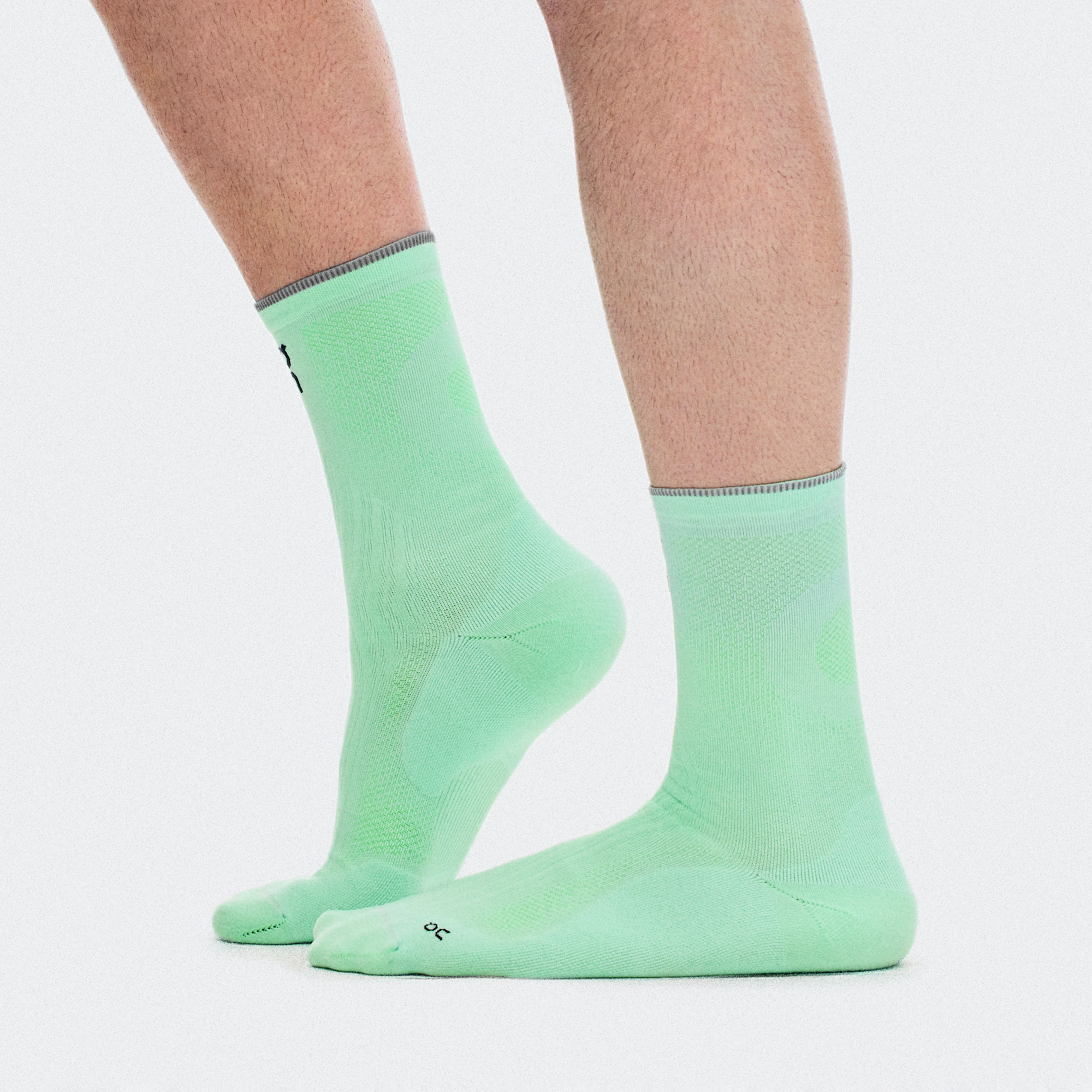 On Elite Run Sock High Hyper Celeste & Verdite Unisexe – Entraînement haute performance et compétition Chaussettes
