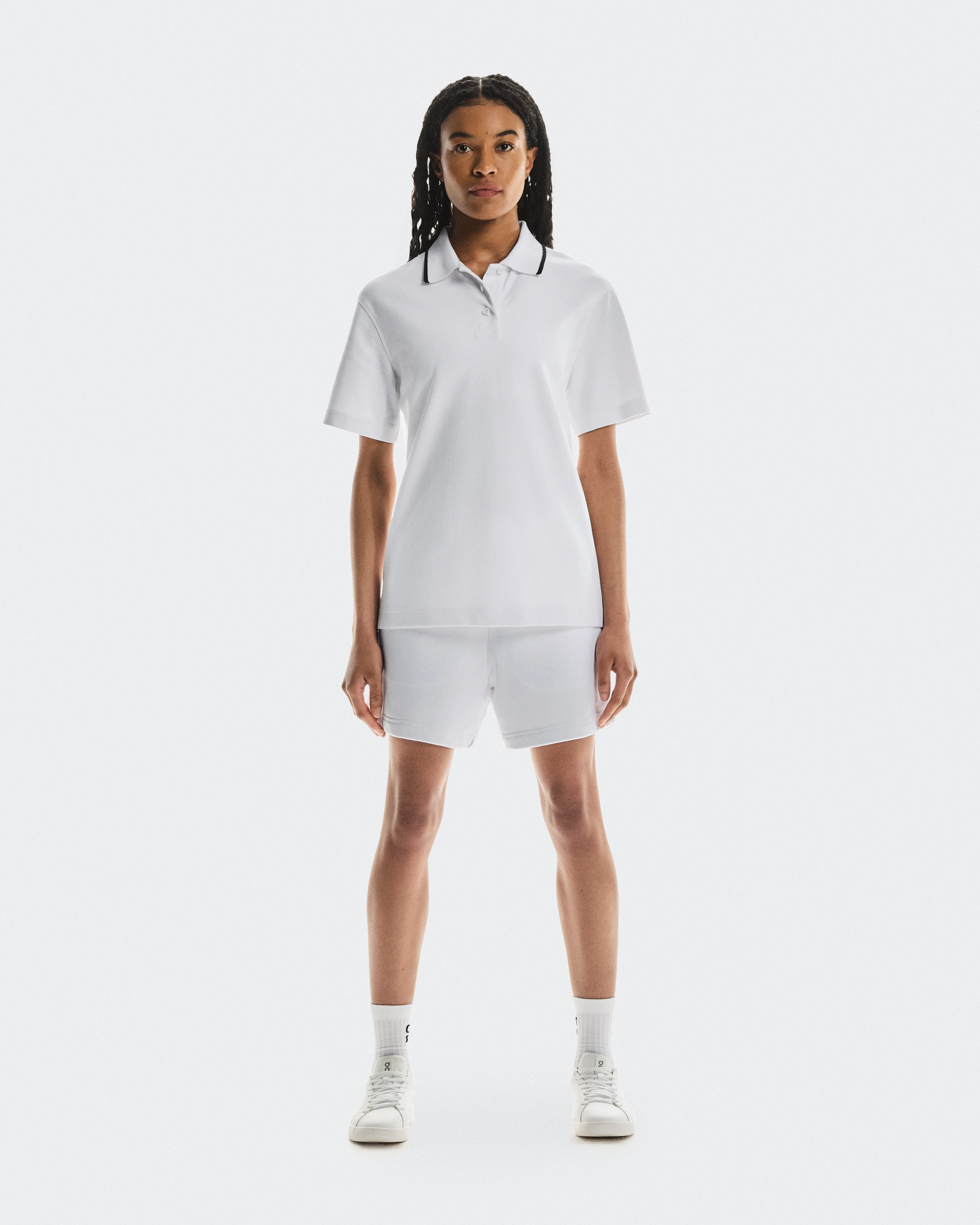 On Courtside Polo White Femme Hauts et t-shirts