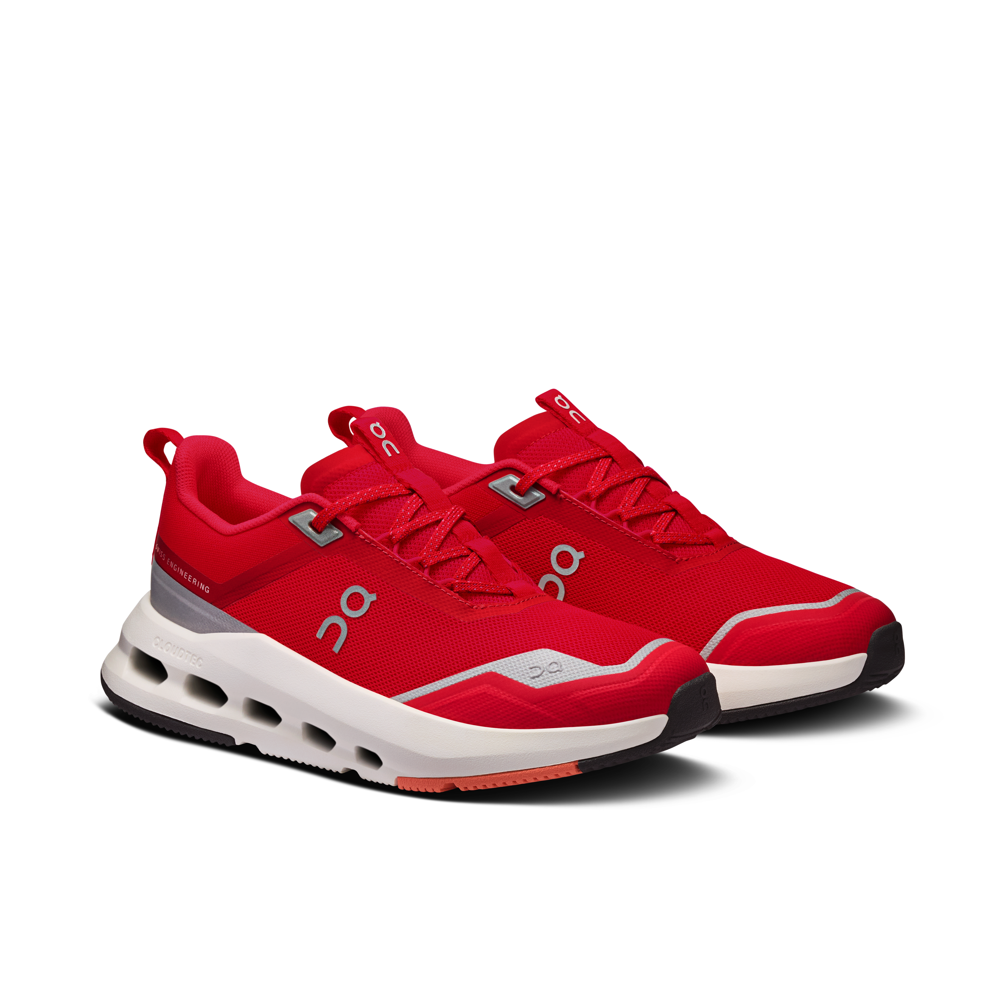 On Cloudnova Youth Red & Terra Ados Active Life Chaussures
