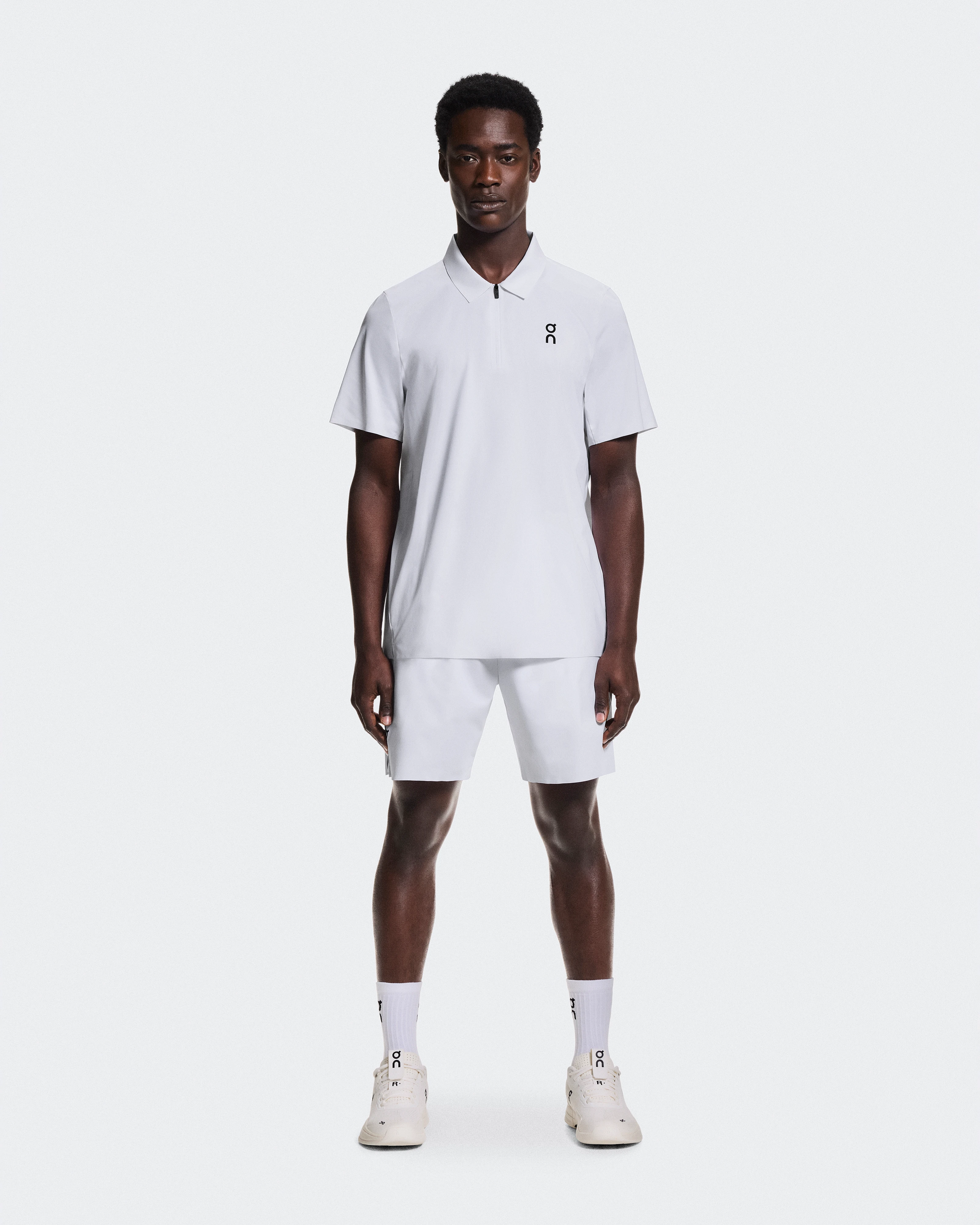 On Court Polo White Homme Hauts et t-shirts