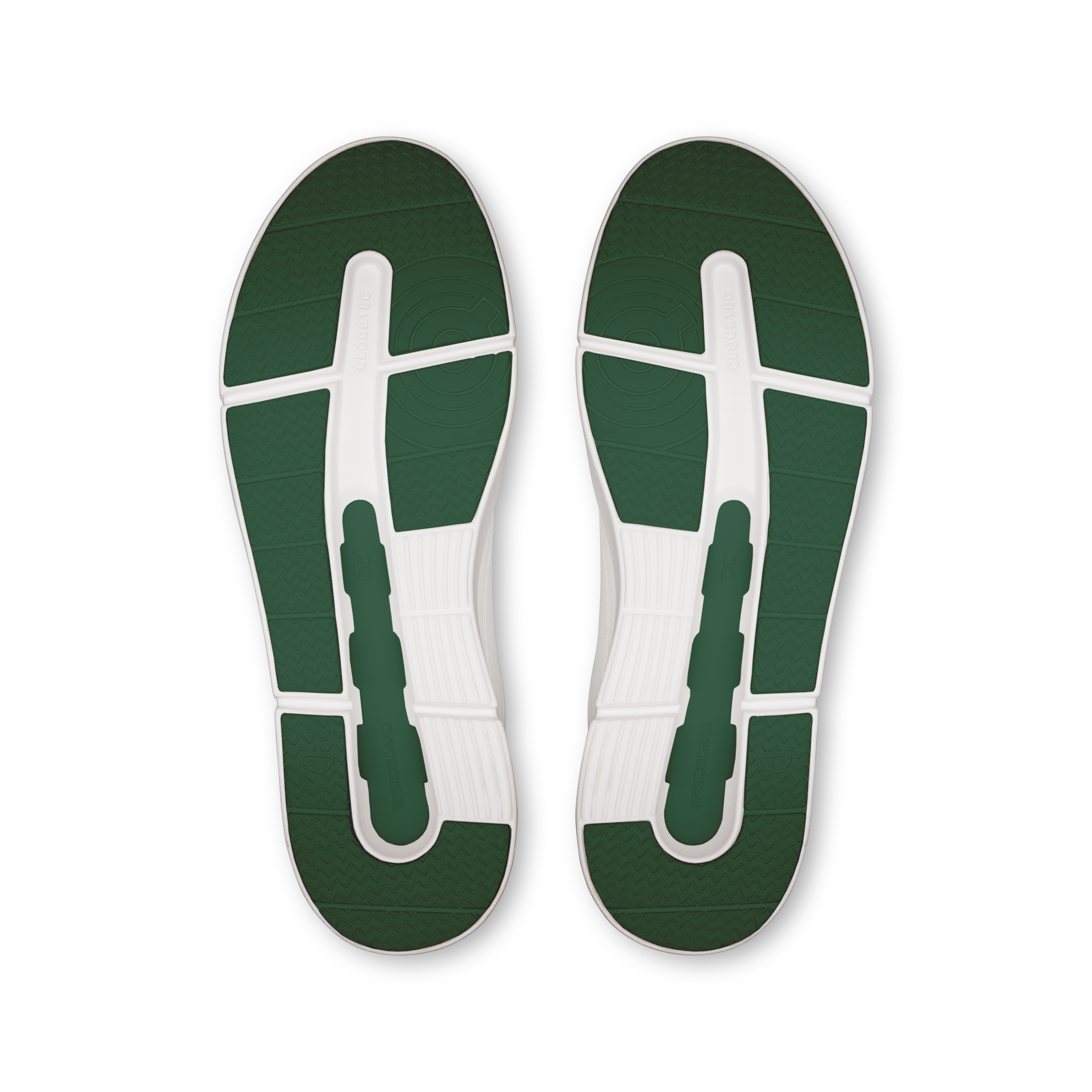 On THE ROGER Centre Court White & Evergreen Femme Active Life Chaussures