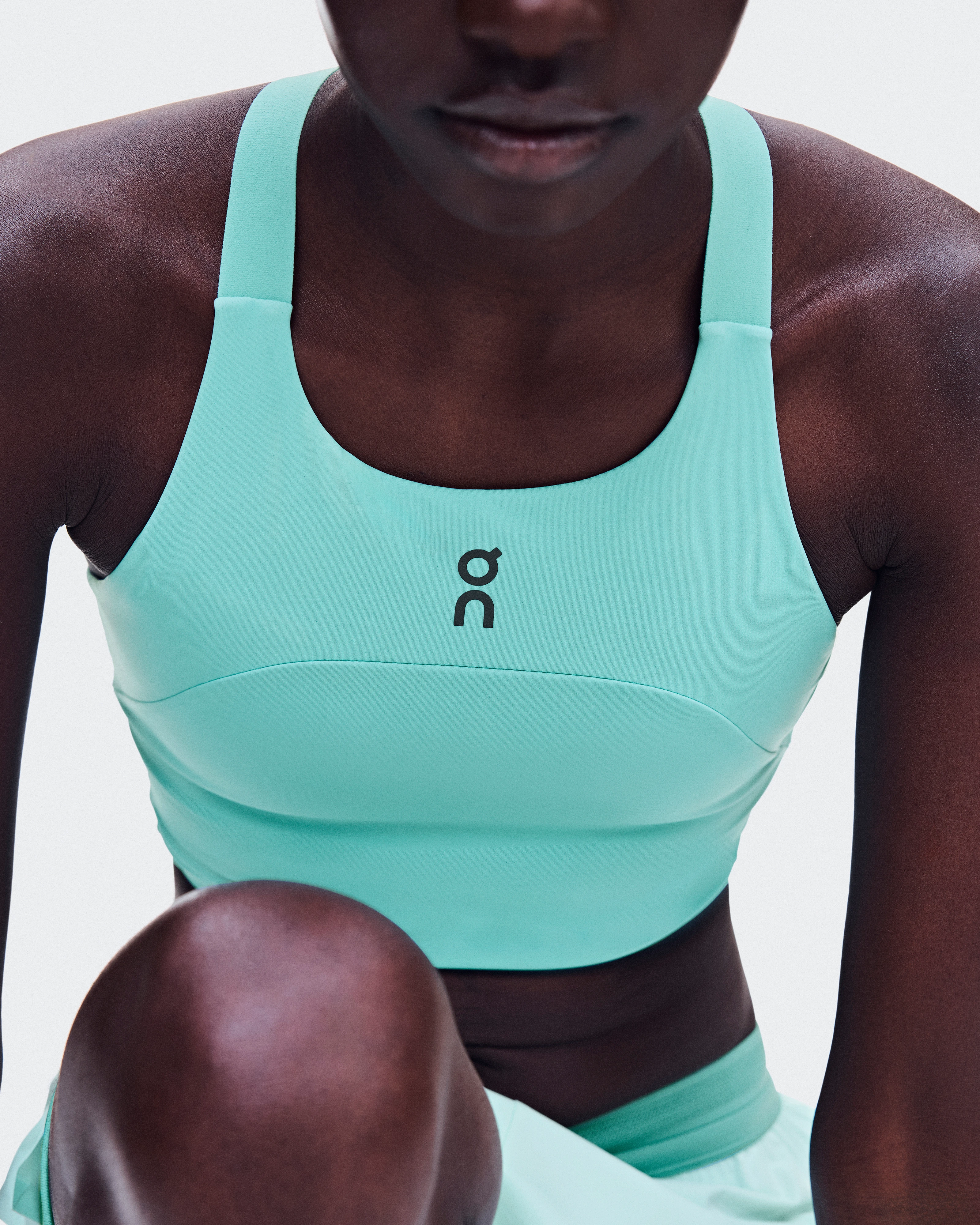 On Performance Crop Aquamarine Femme Hauts et t-shirts