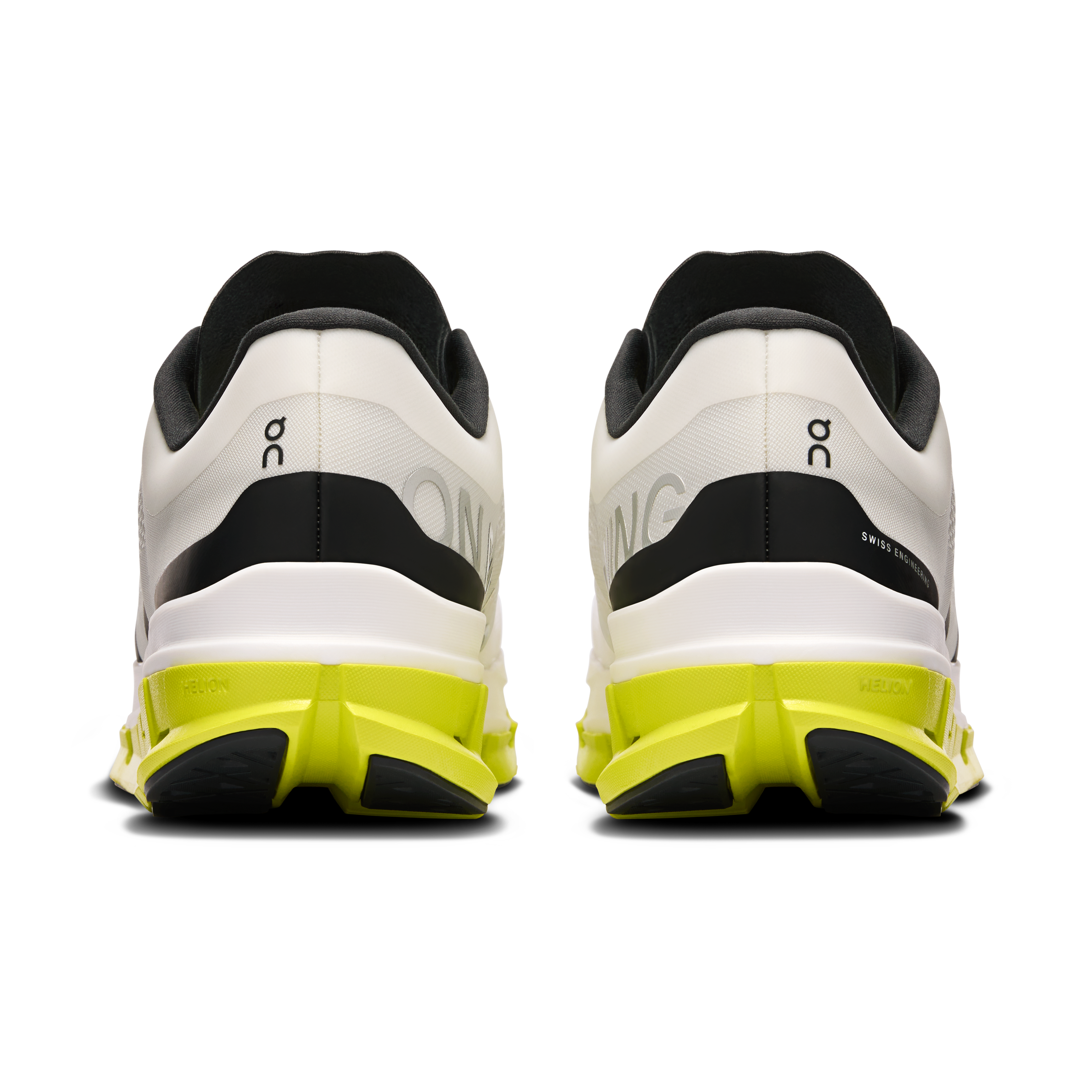 On Cloudflow 5 White & Lime Homme Running sur route Chaussures