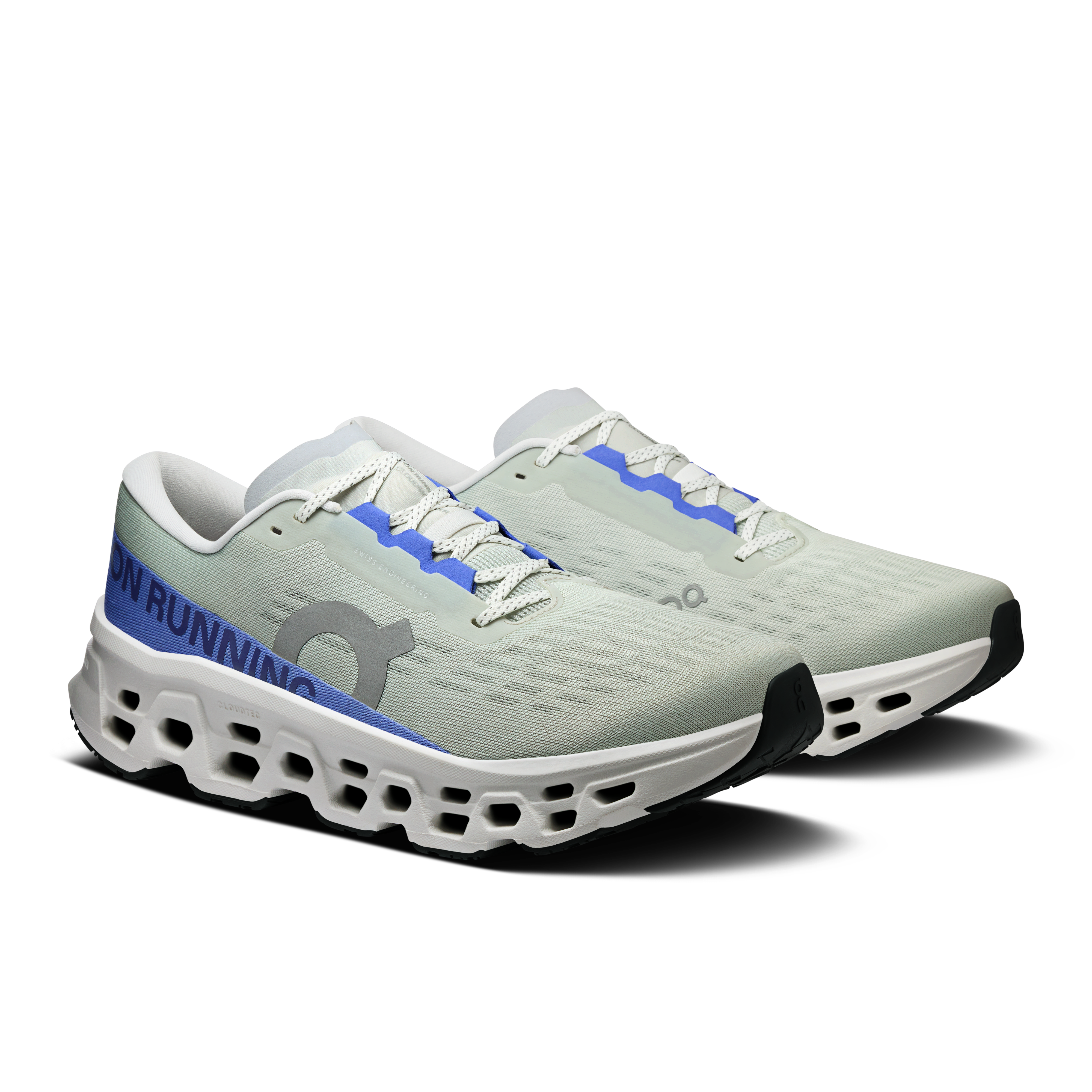 On Cloudmonster 3 Iceberg & Ivory Homme Running sur route Chaussures