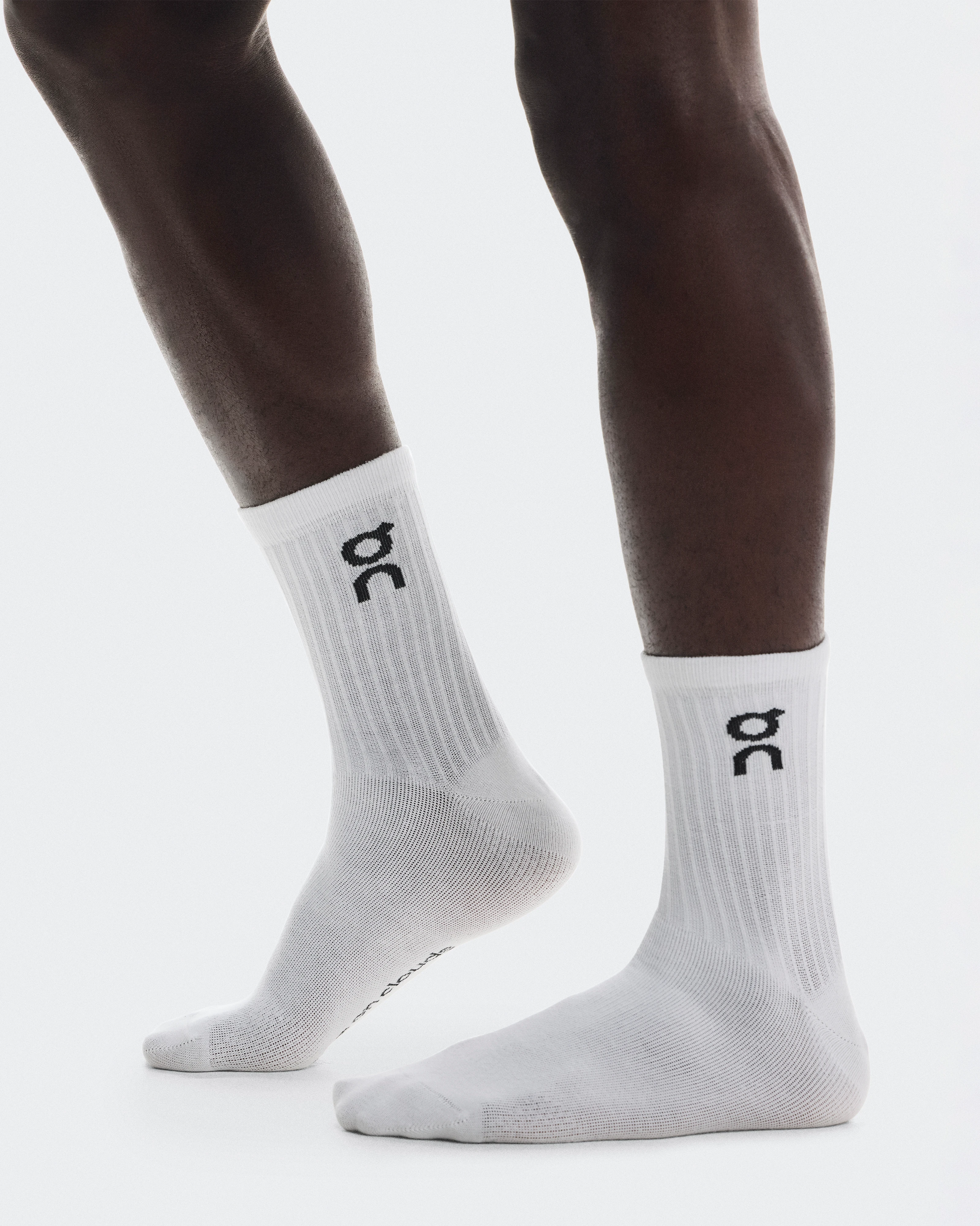 On Logo Sock High 3P White Unisexe Chaussettes