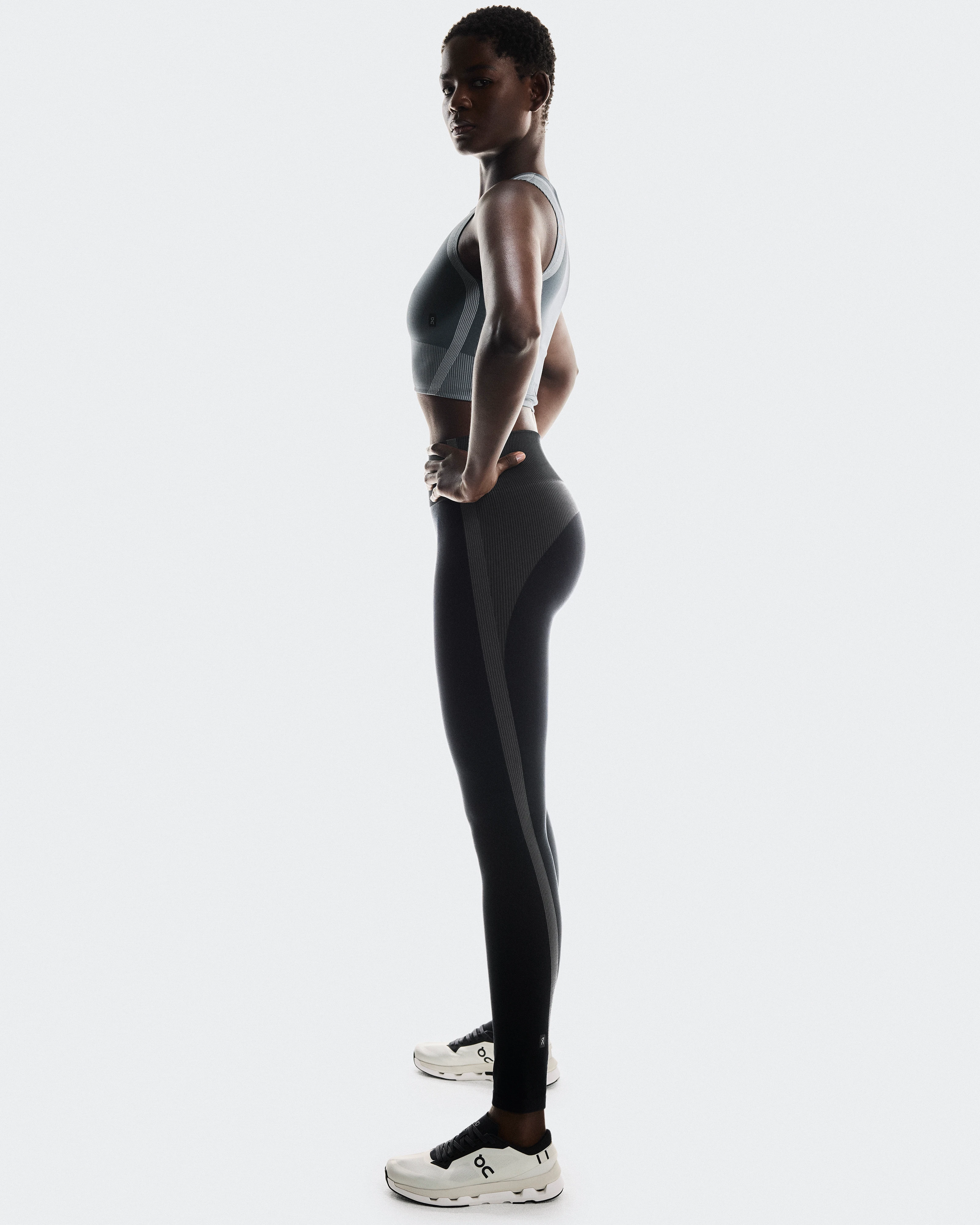 On Studio Knit Tights Black & Eclipse Femme Leggings