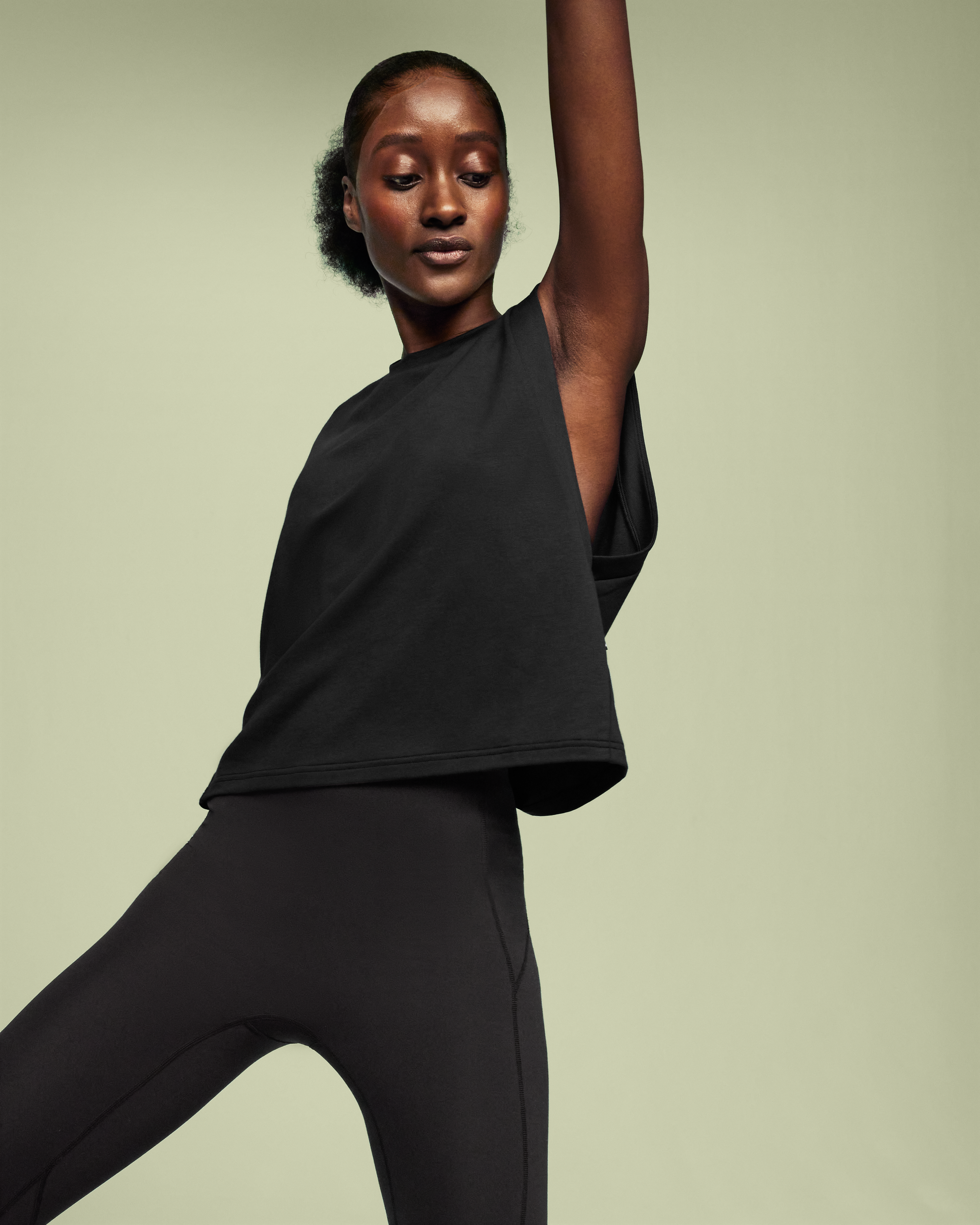 On Focus Crop Black Femme Hauts et t-shirts