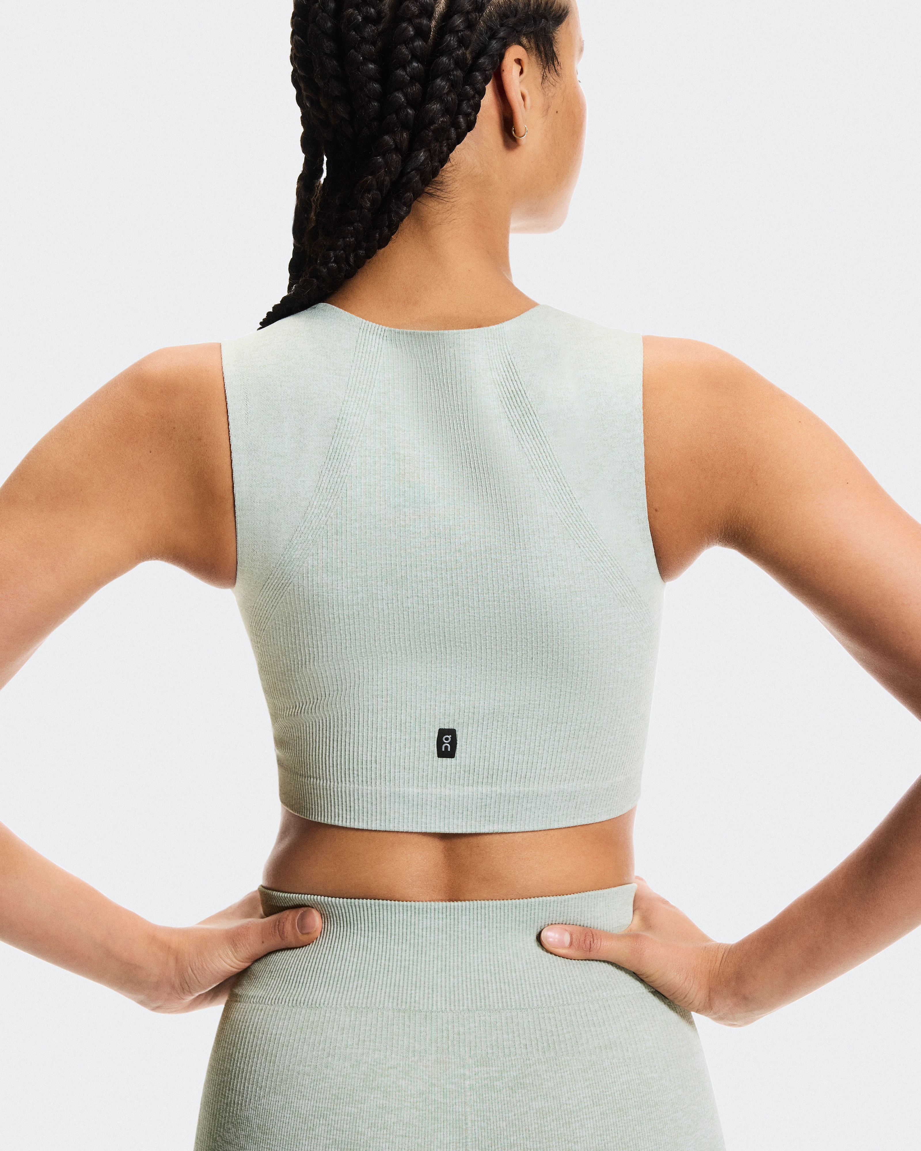 On Studio Knit Crop Mineral Heather Femme Hauts et t-shirts