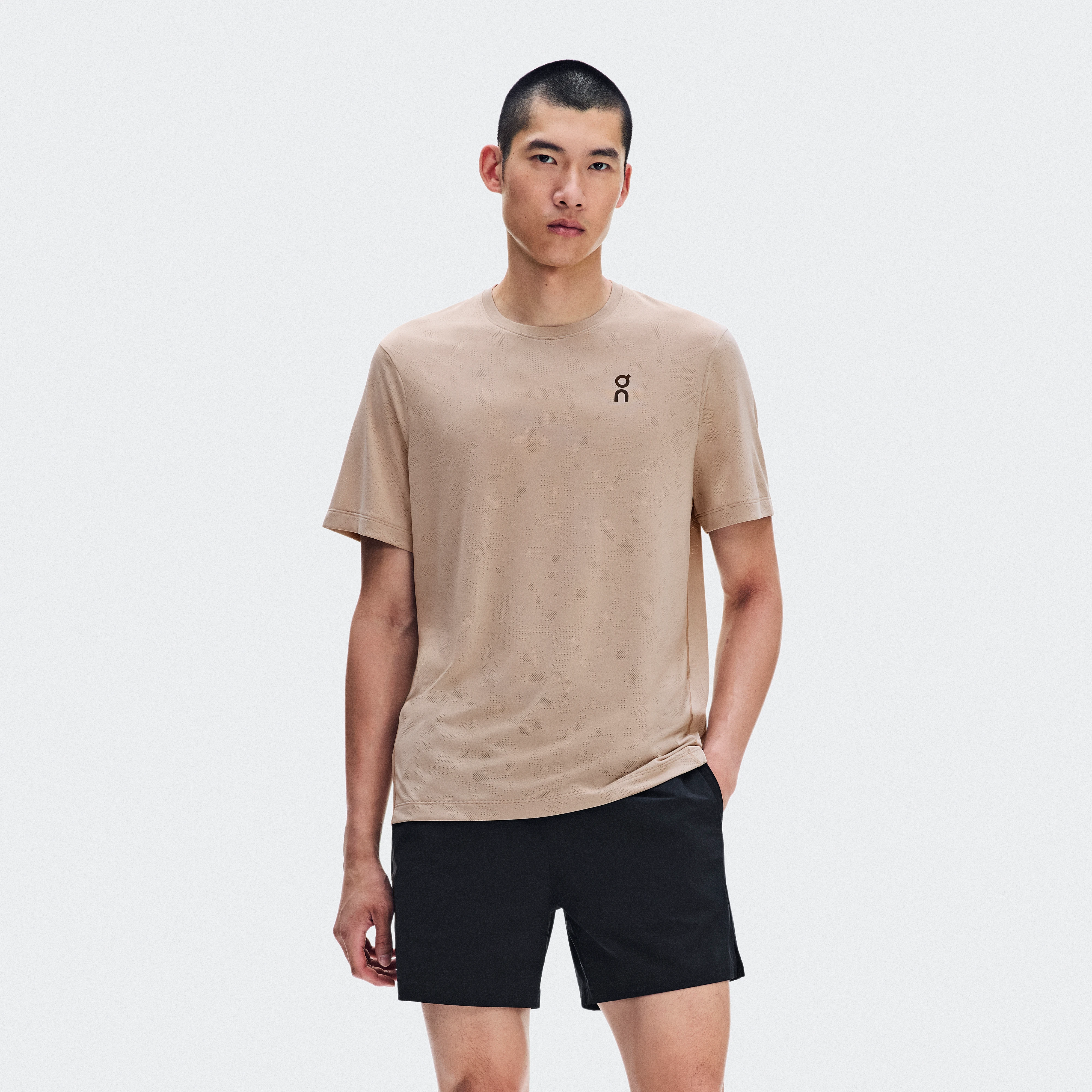 On Core-T Grid Desert Homme – Running quotidien Hauts et t-shirts