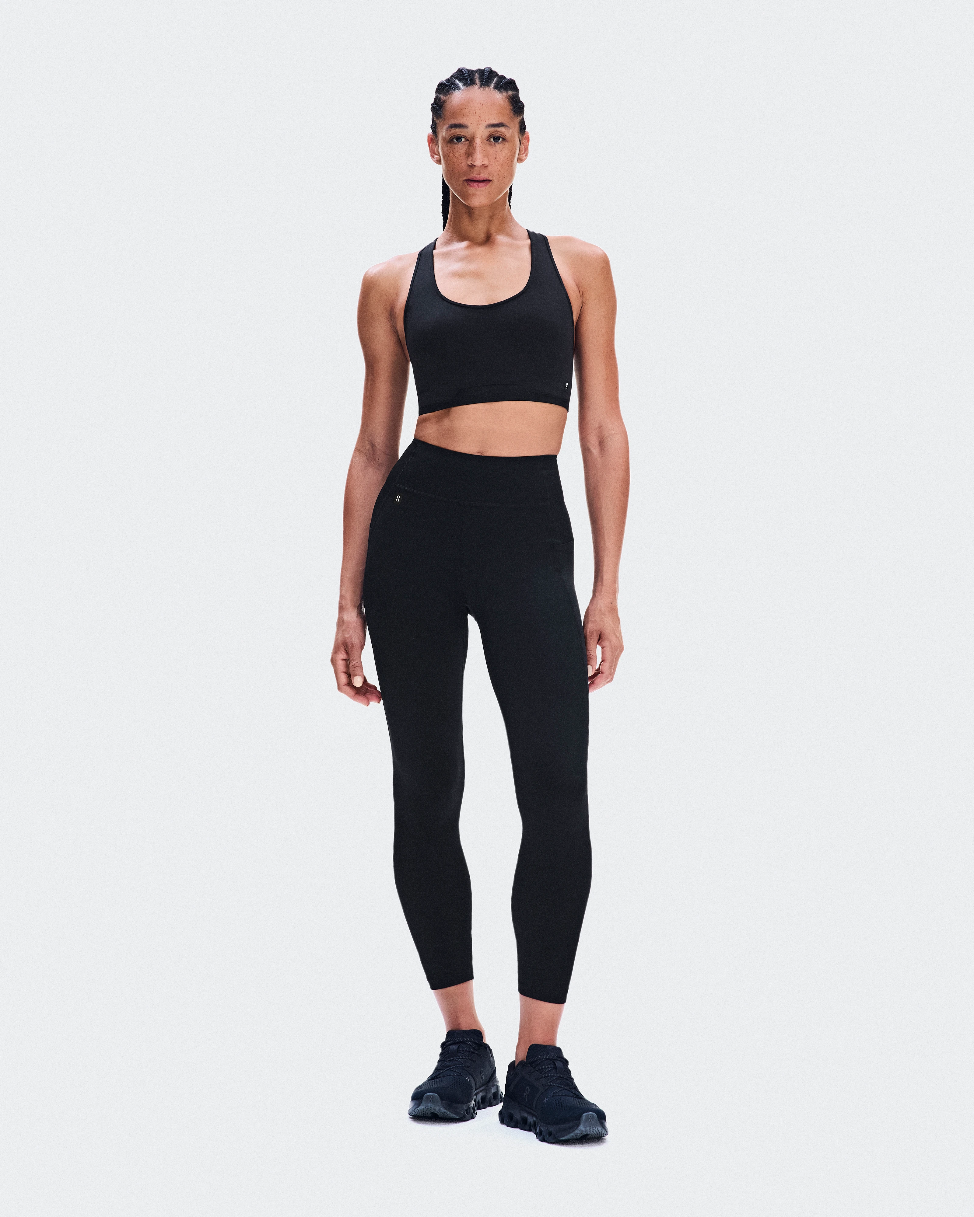 On Train Tights 7/8 Black Femme Leggings