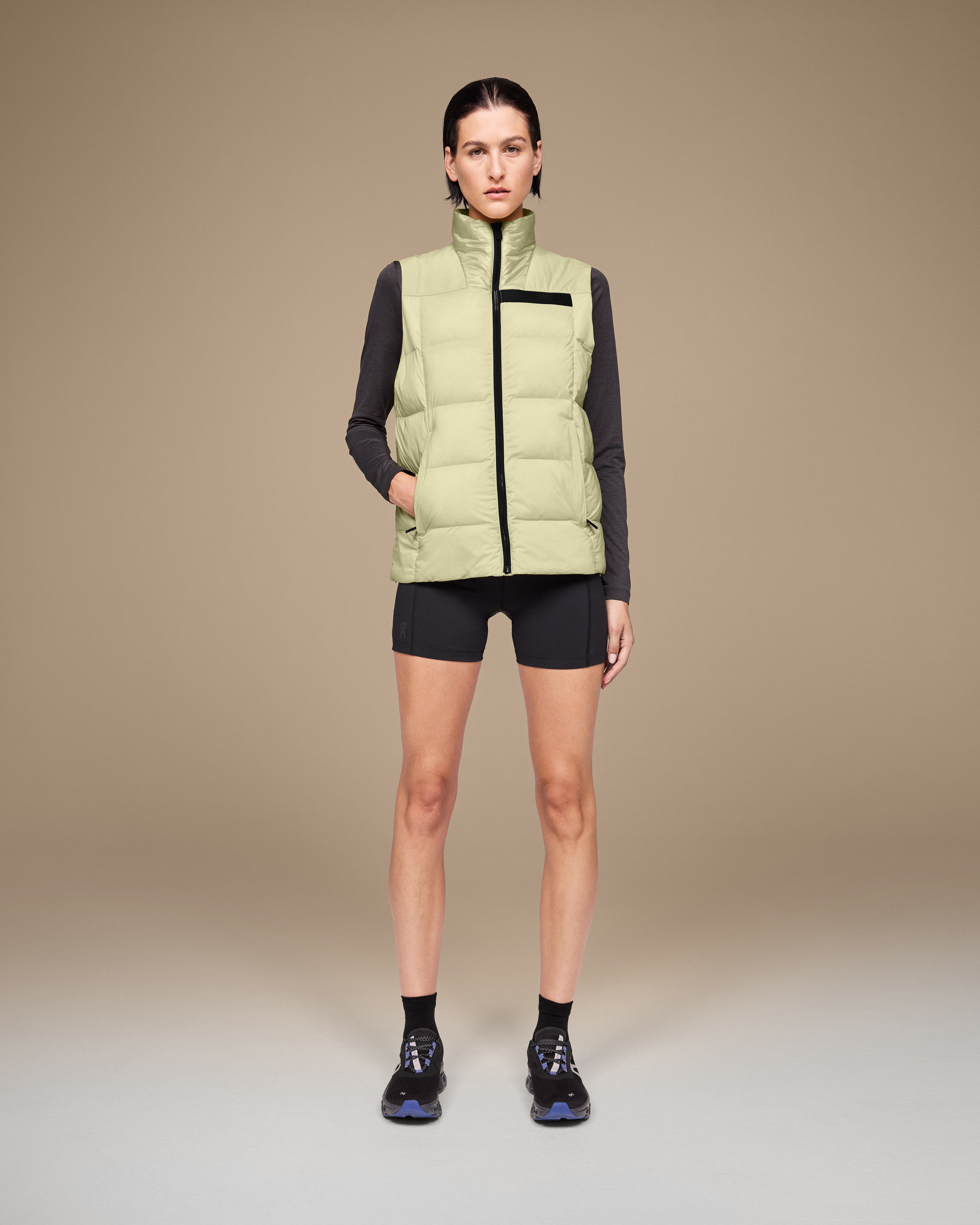 On Challenger Vest Endive Femme Vestes