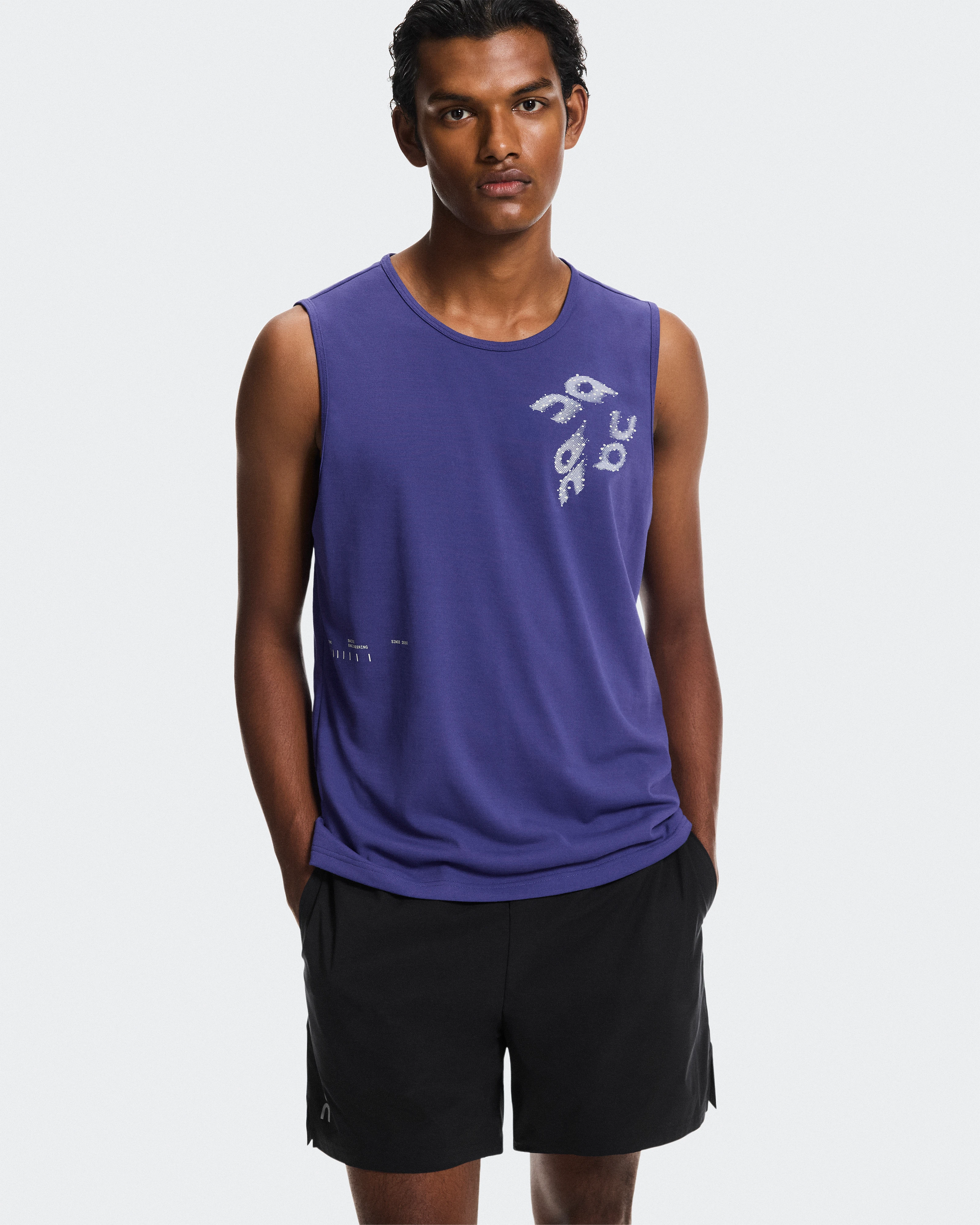 On On Run Tank Twilight Homme Hauts et t-shirts