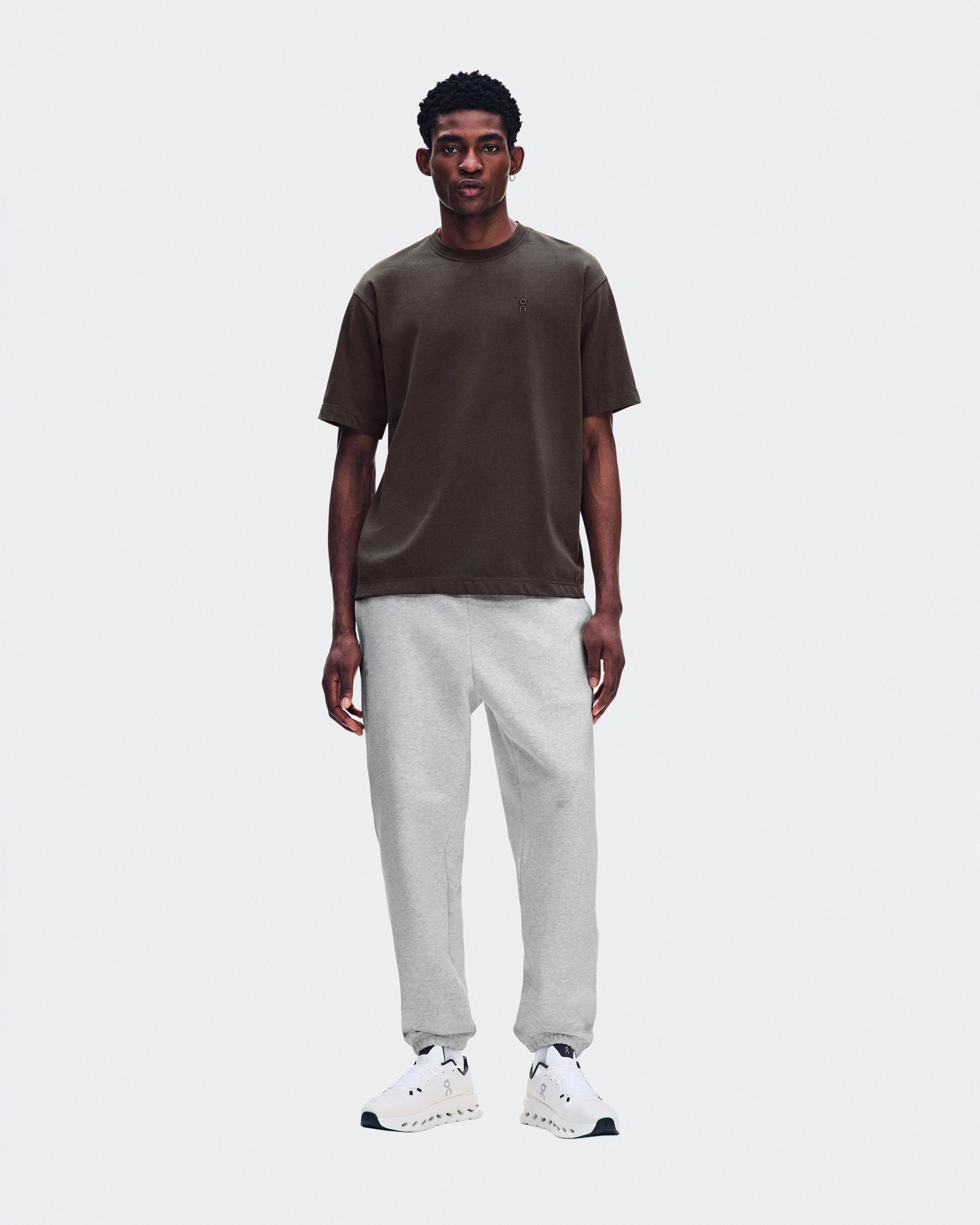 On Club Collective-T Ascent Espresso Homme Hauts et t-shirts