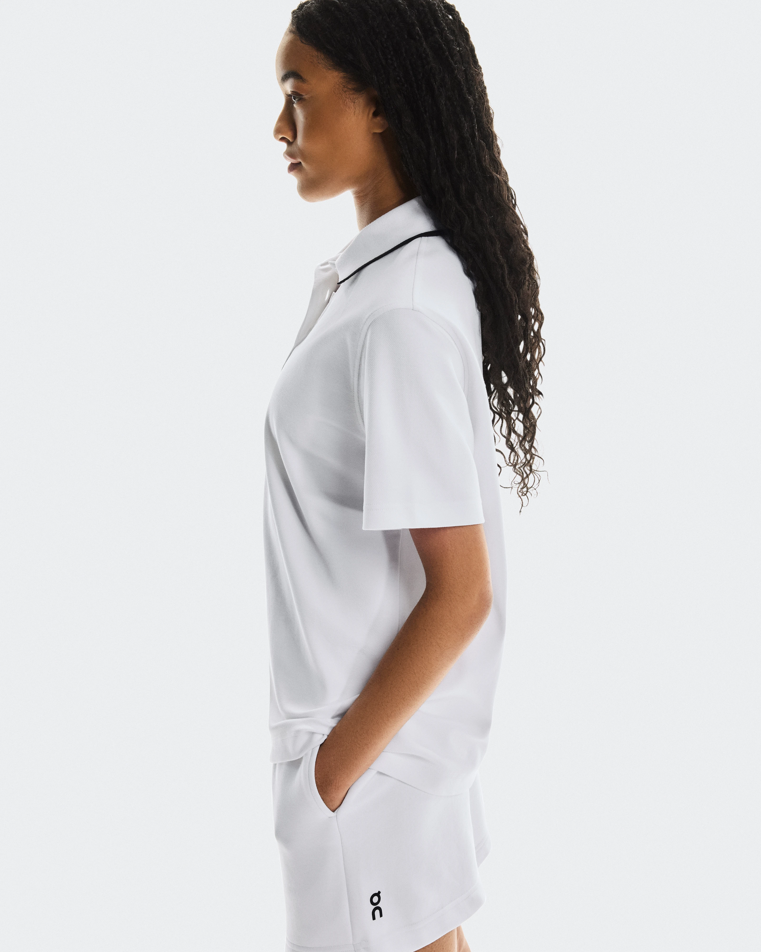 On Courtside Polo White Femme Hauts et t-shirts